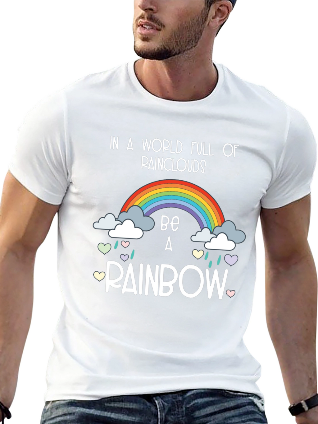 Be A Rainbow T-Shirt Positive Vibes Tee