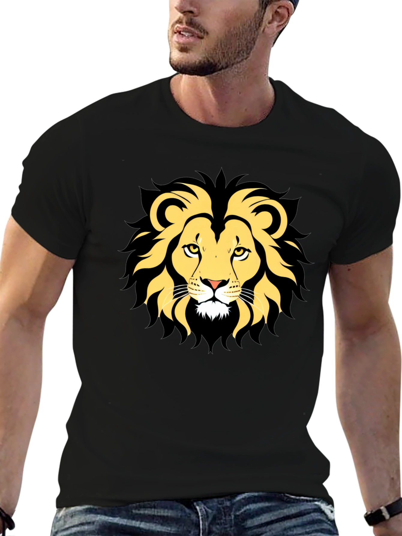 Lion Graphic Tee - Mens Black T-Shirt