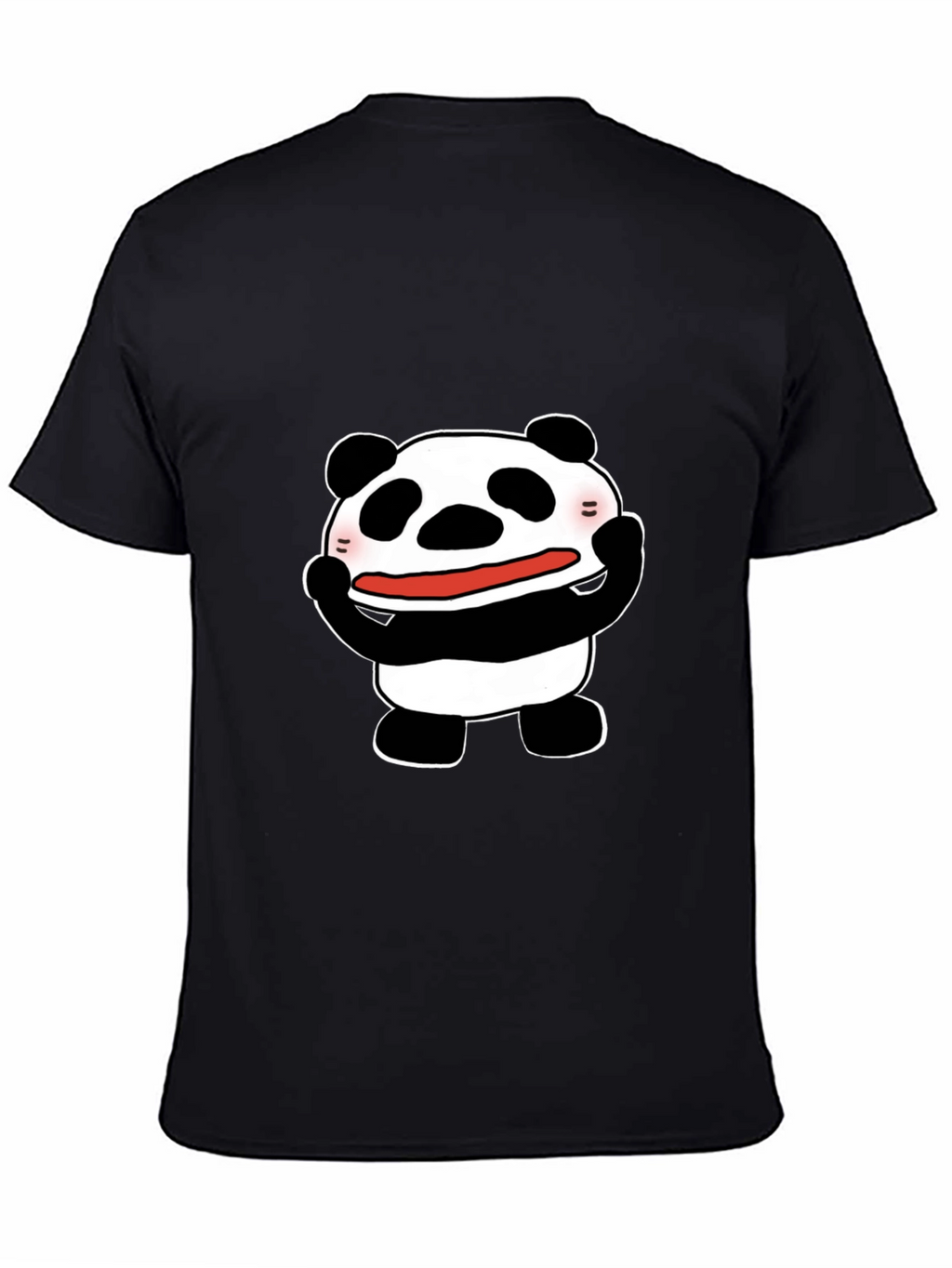 Funny Panda Graphic Tee - Black Cotton T-Shirt