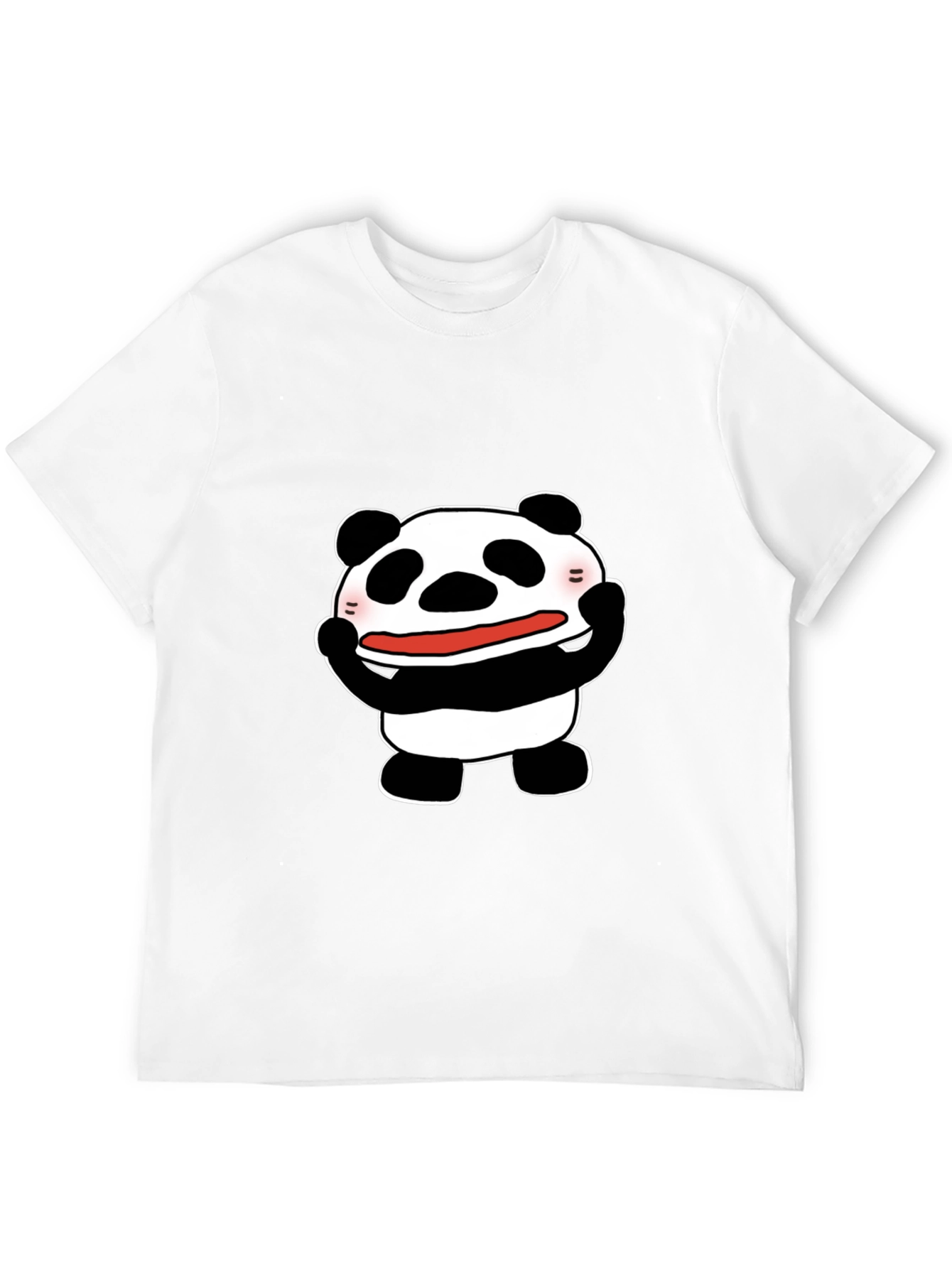 Funny Panda Graphic Tee - Black Cotton T-Shirt