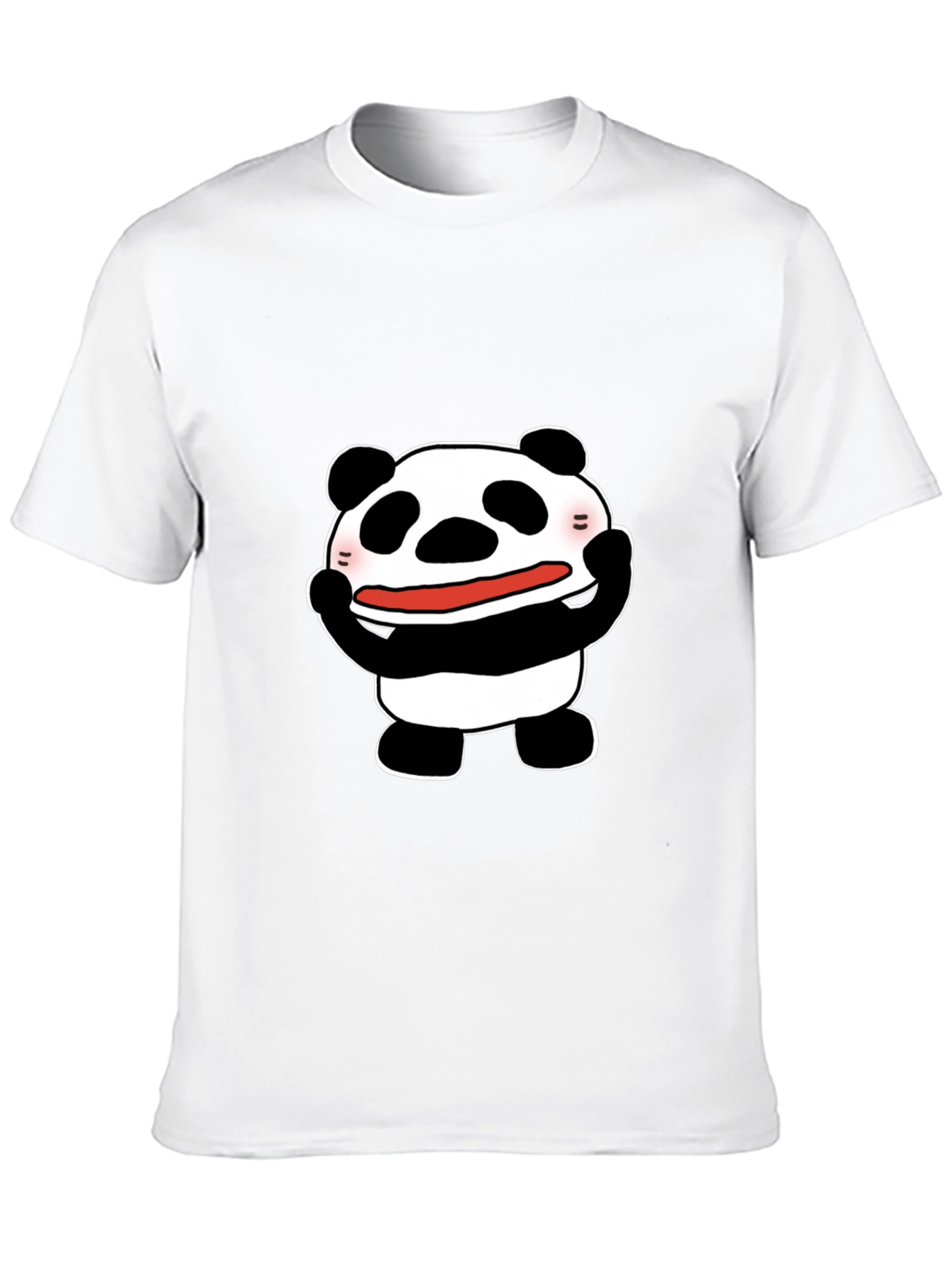 Funny Panda Graphic Tee - Black Cotton T-Shirt