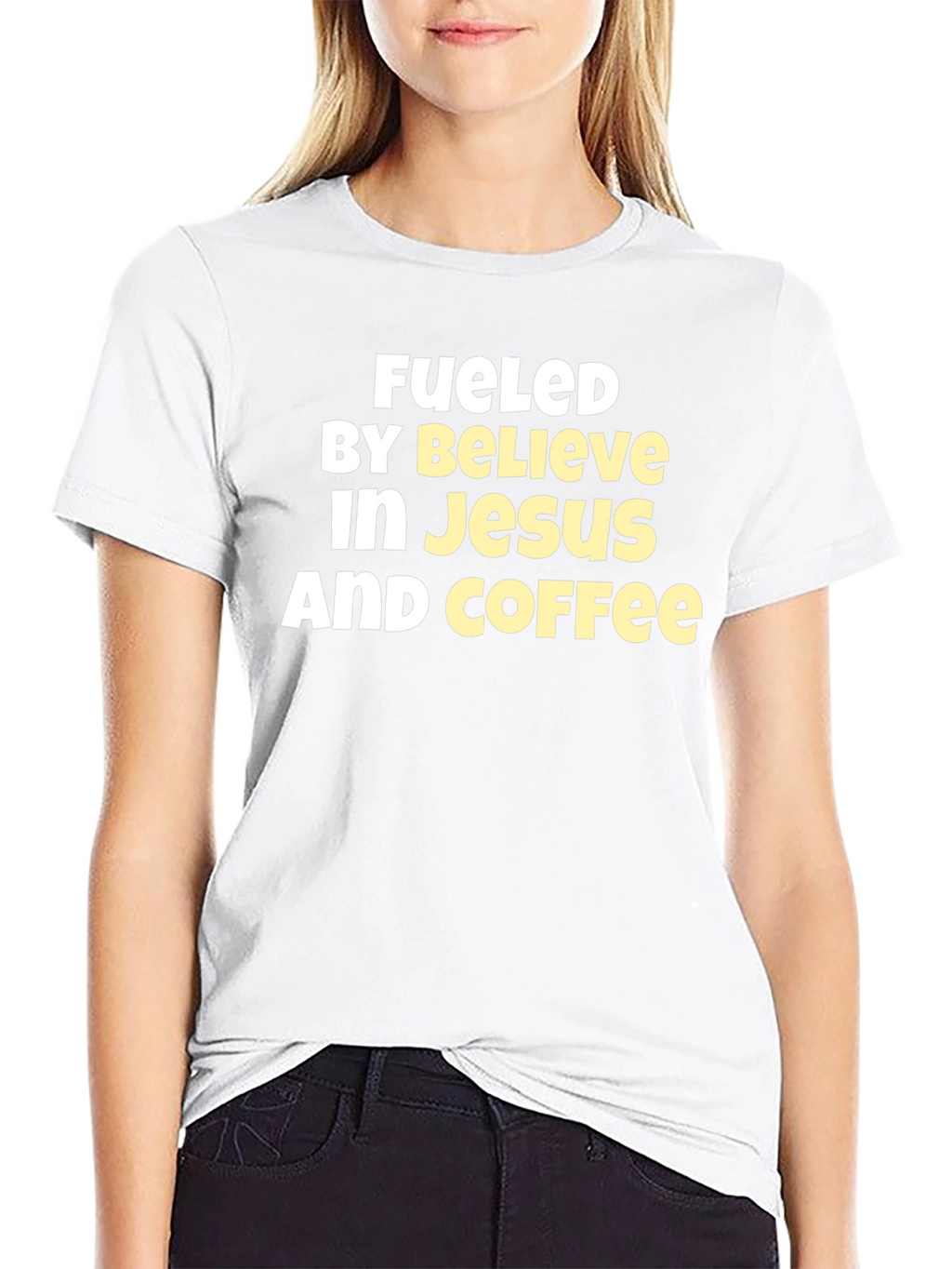 Fueled By Believe In Jesus And Coffee T-Shirt