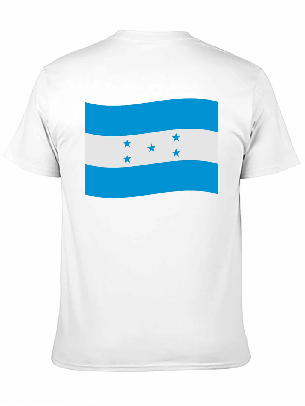 Honduras Flag Graphic T-Shirt - Black Crew Neck