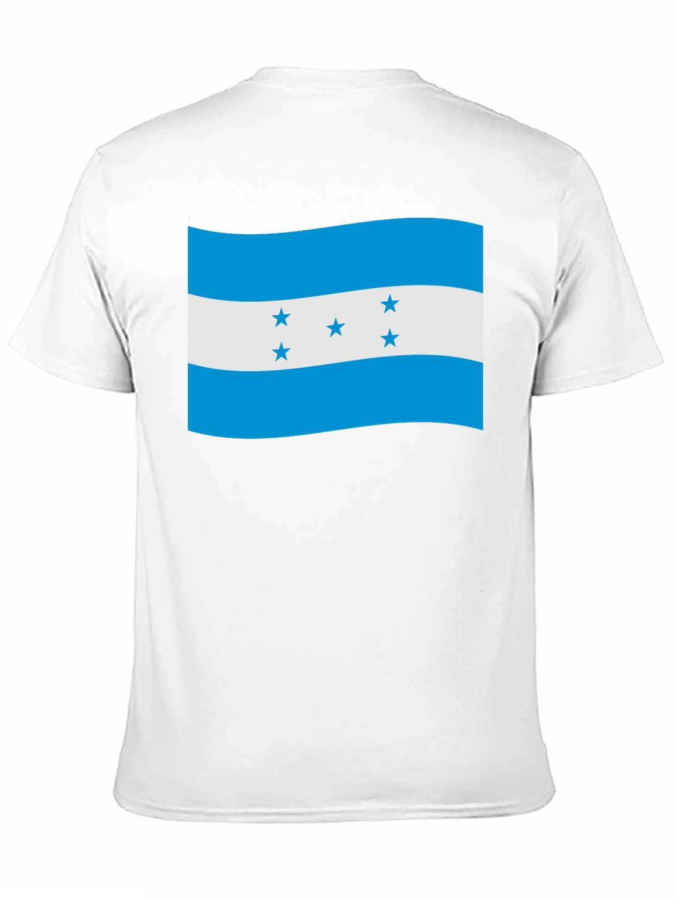 Honduras Flag Graphic T-Shirt - Black Crew Neck