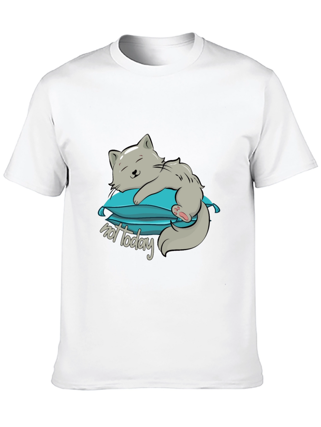 Lazy Cat Not Today Graphic T-Shirt