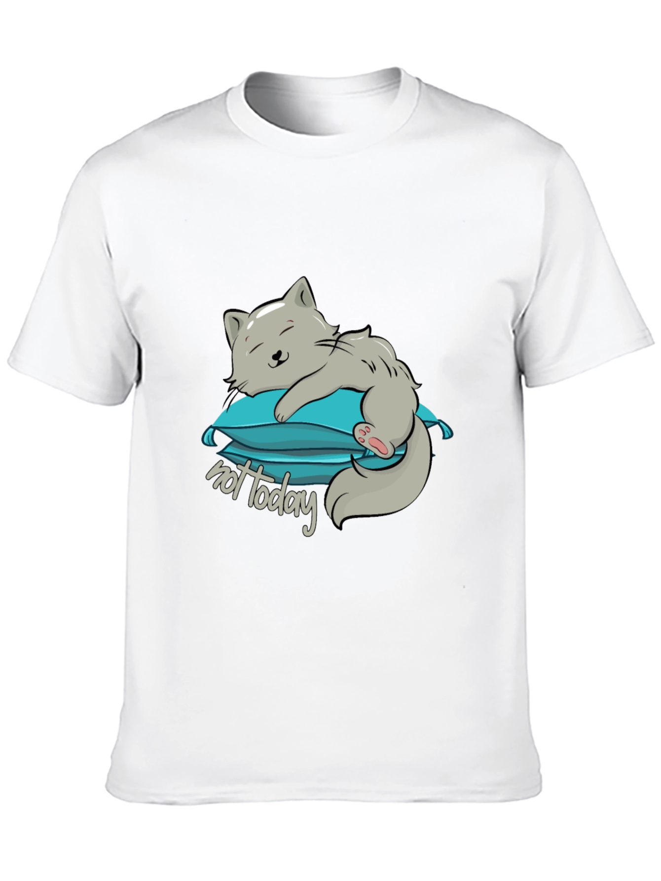 Lazy Cat Not Today Graphic T-Shirt