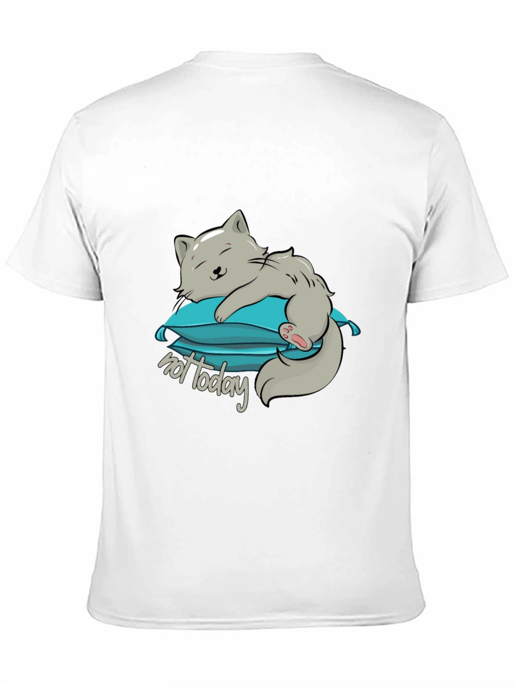 Lazy Cat Not Today Graphic T-Shirt
