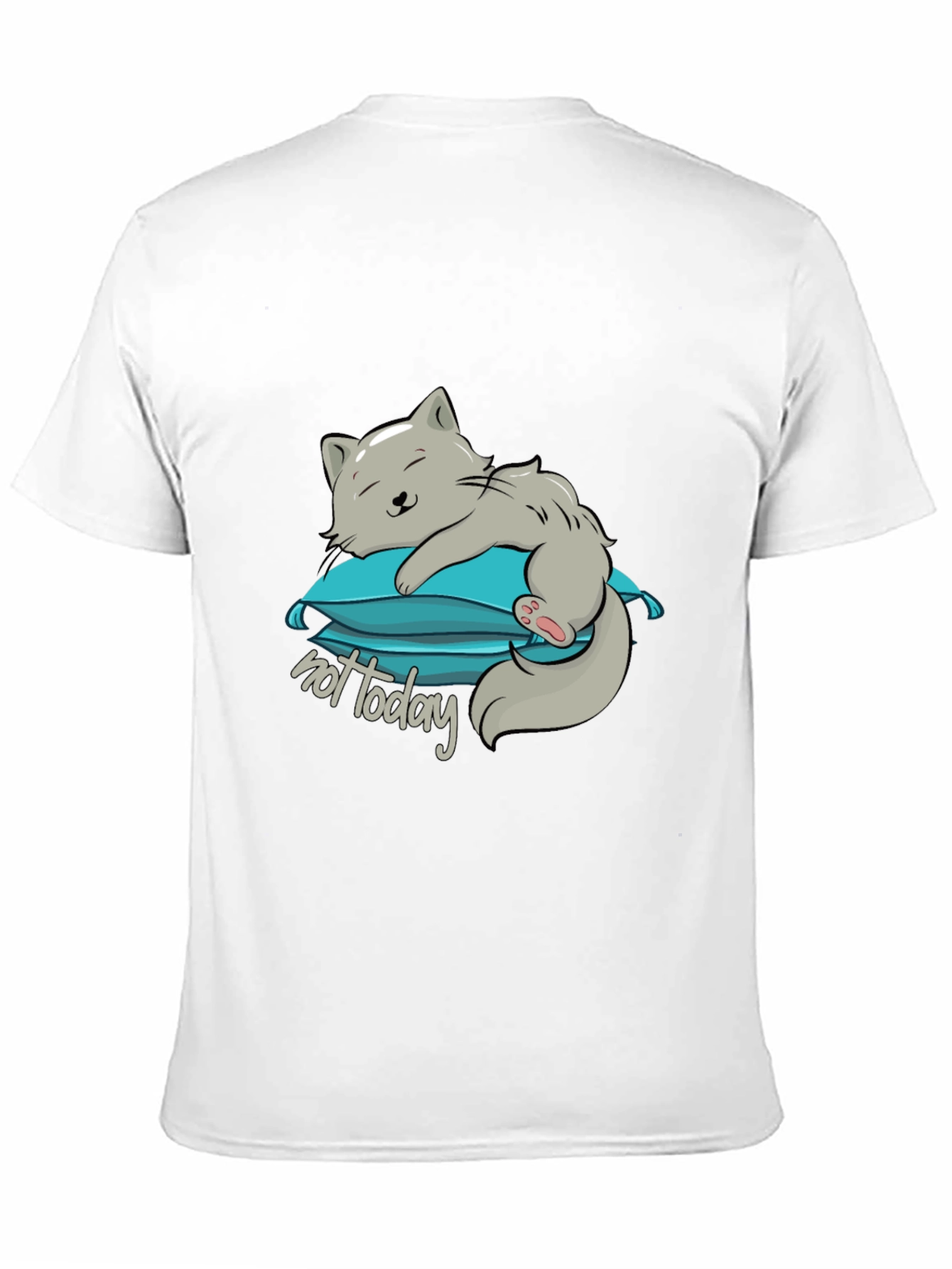 Lazy Cat Not Today Graphic T-Shirt