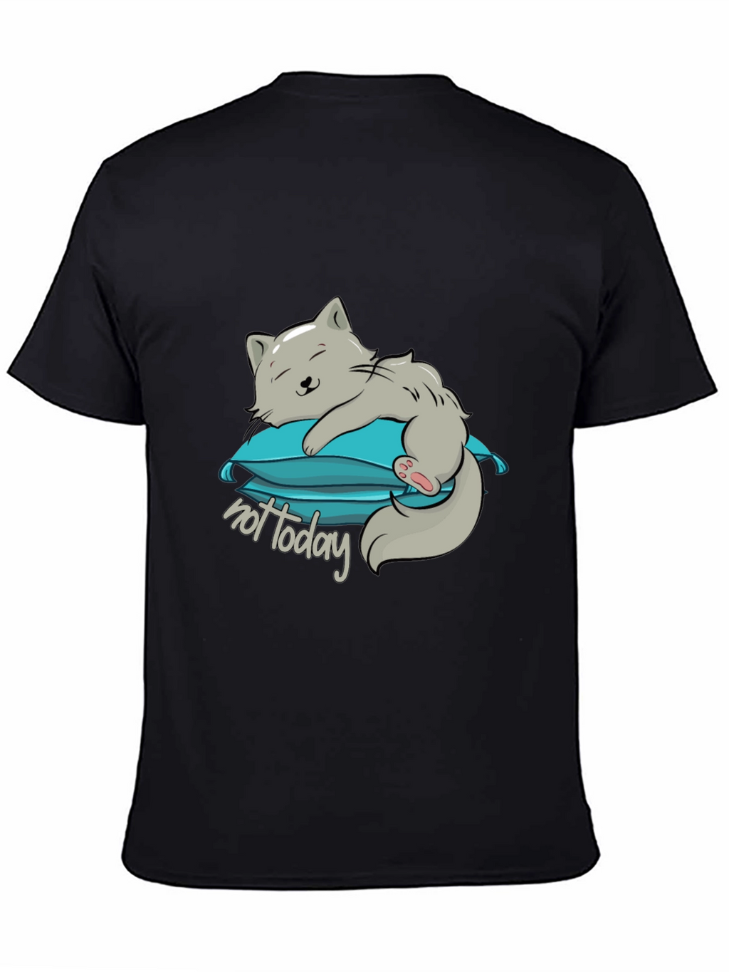 Lazy Cat Not Today Graphic T-Shirt
