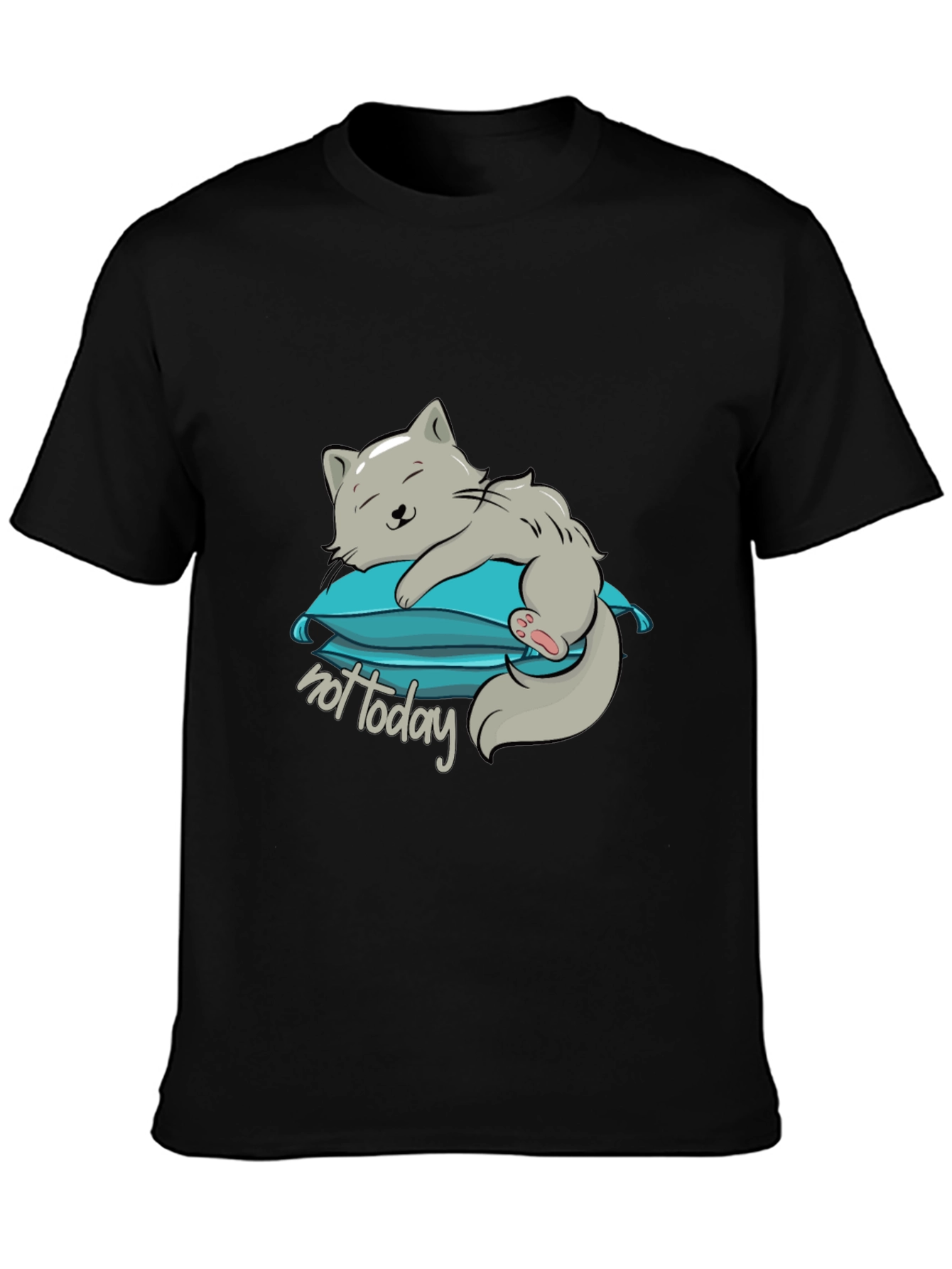 Lazy Cat Not Today Graphic T-Shirt