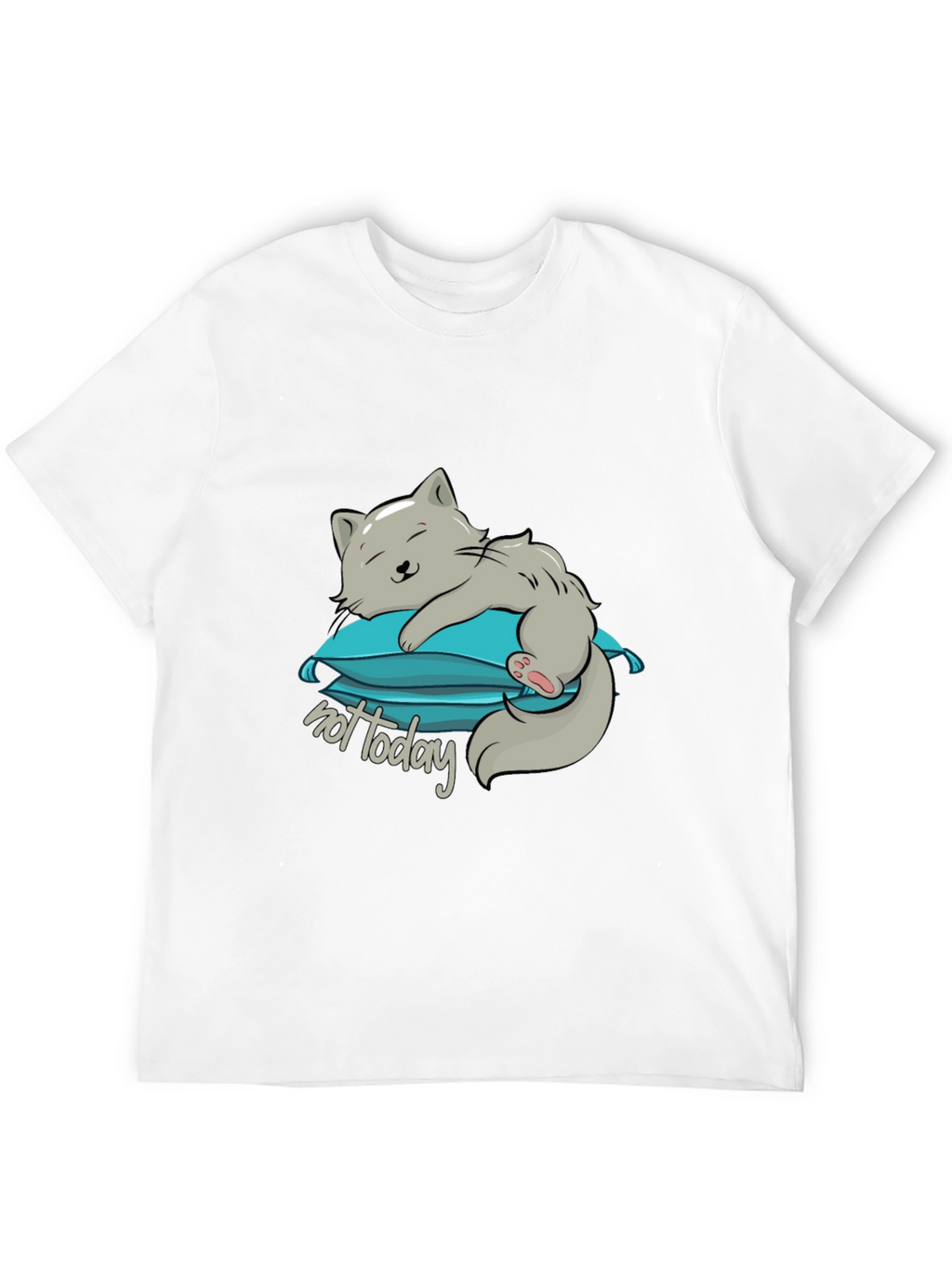 Lazy Cat Not Today Graphic T-Shirt