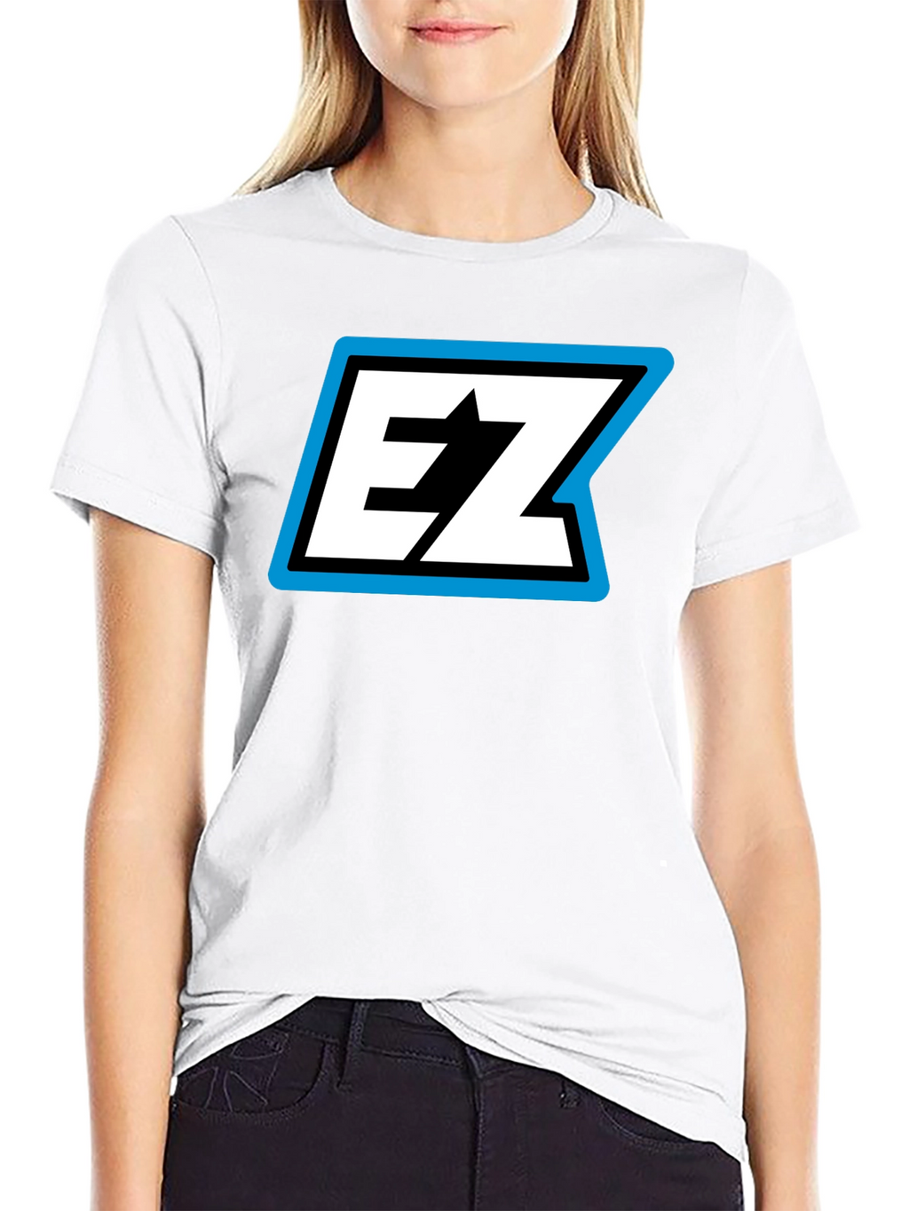 EZ Logo Black T-Shirt - Bold Graphic Tee