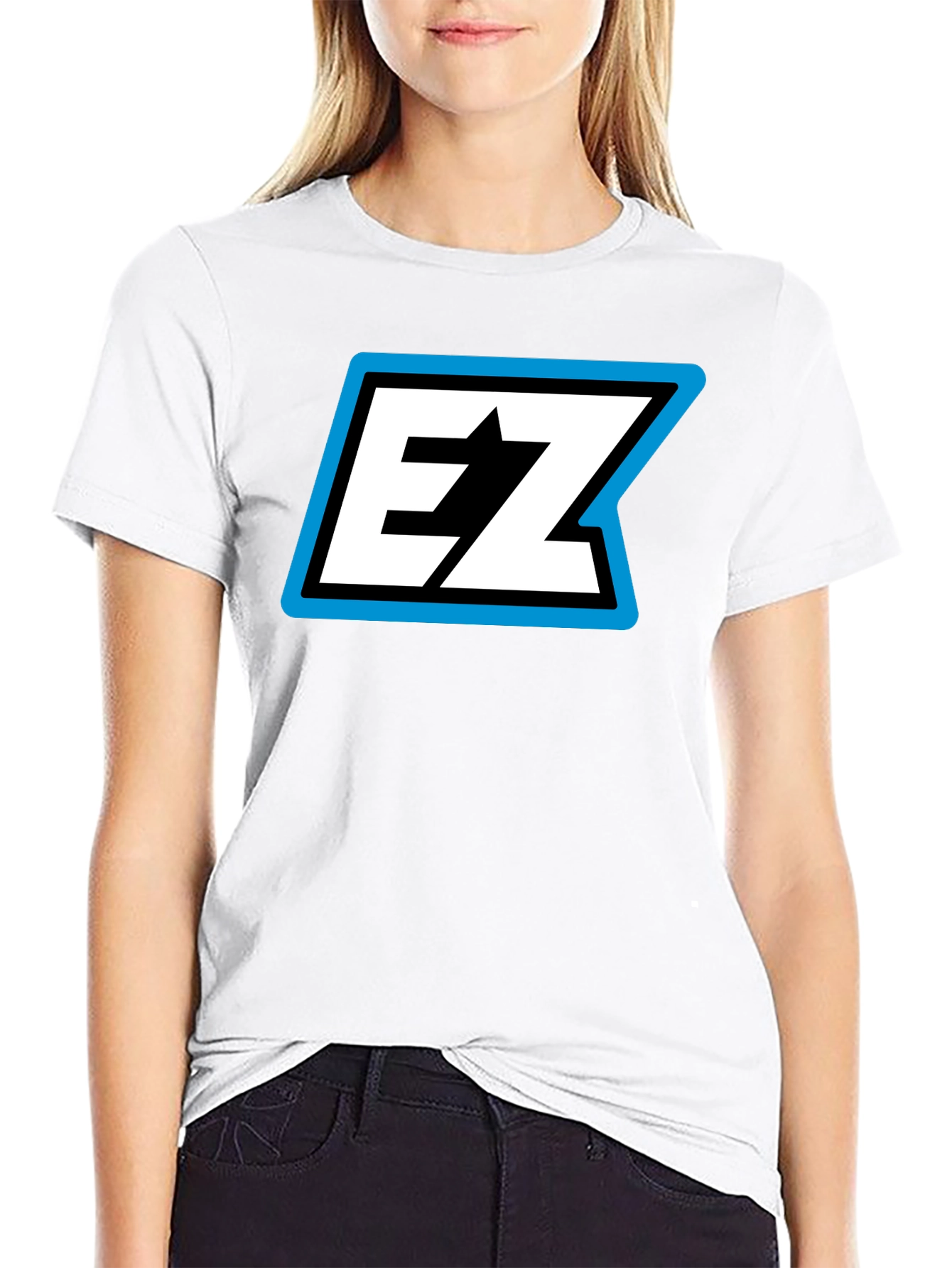 EZ Logo Black T-Shirt - Bold Graphic Tee