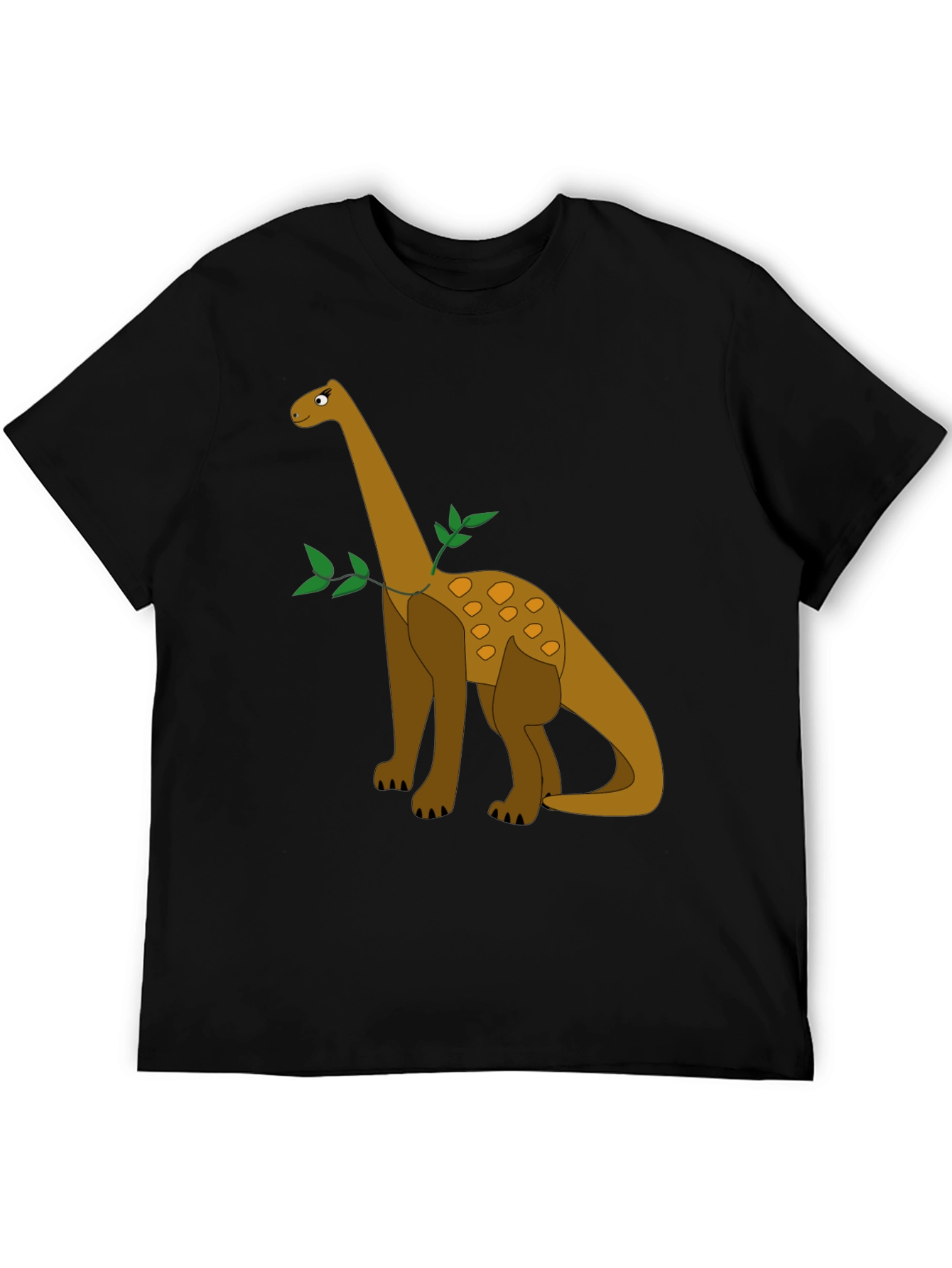 Dinosaur Graphic Tee - Black Cotton Casual