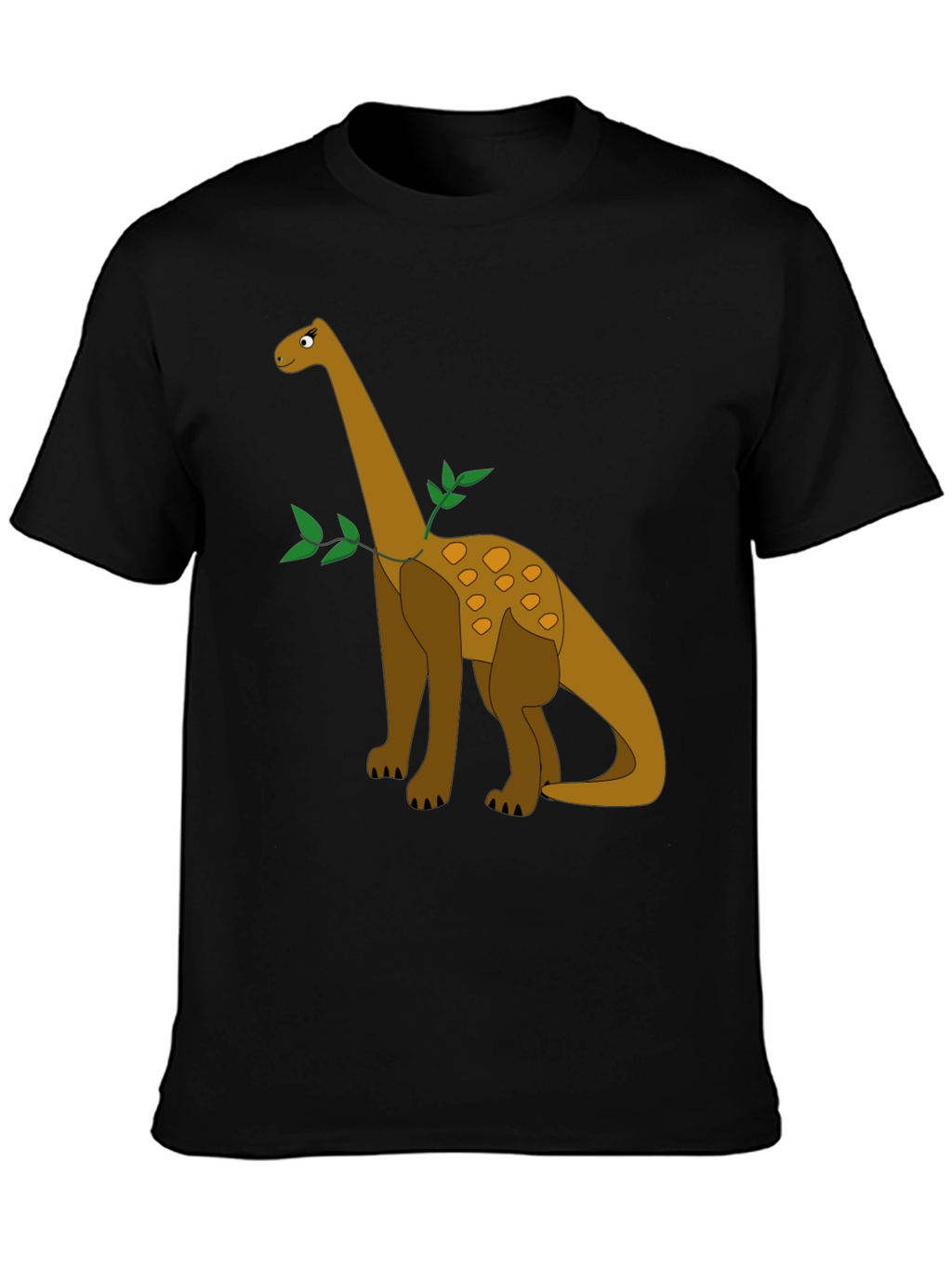 Dinosaur Graphic Tee - Black Cotton Casual