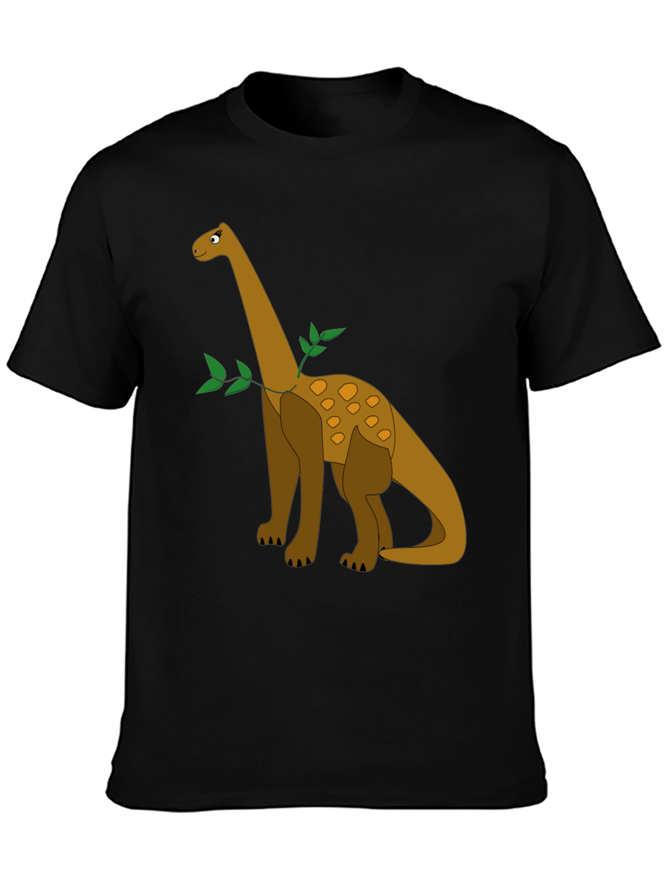 Dinosaur Graphic Tee - Black Cotton Casual