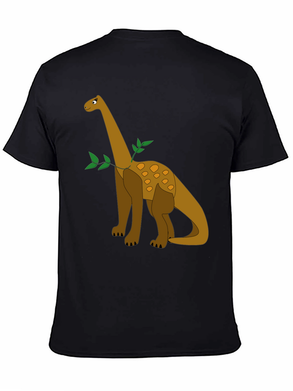 Dinosaur Graphic Tee - Black Cotton Casual