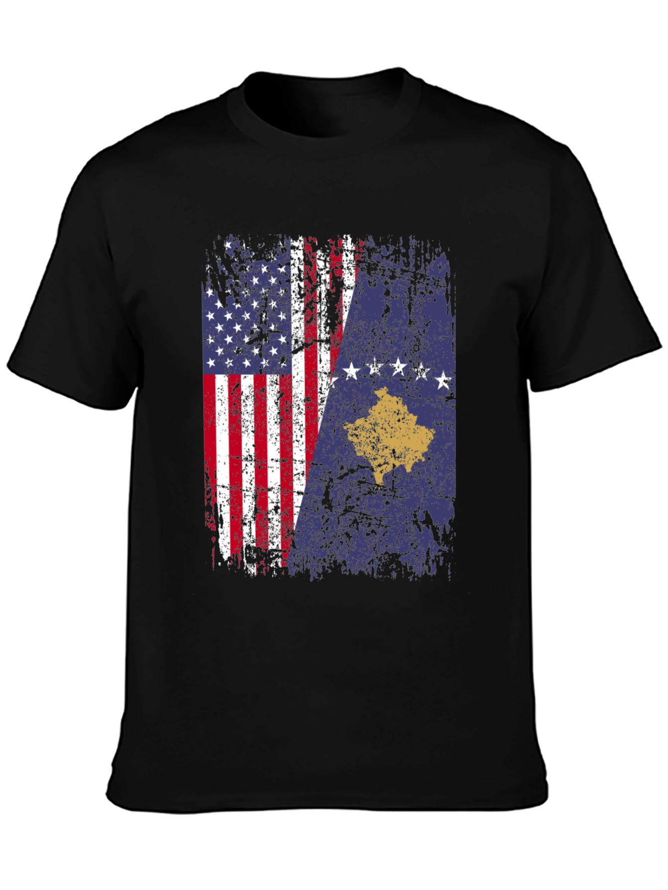 USA Kosovo Flag T-Shirt