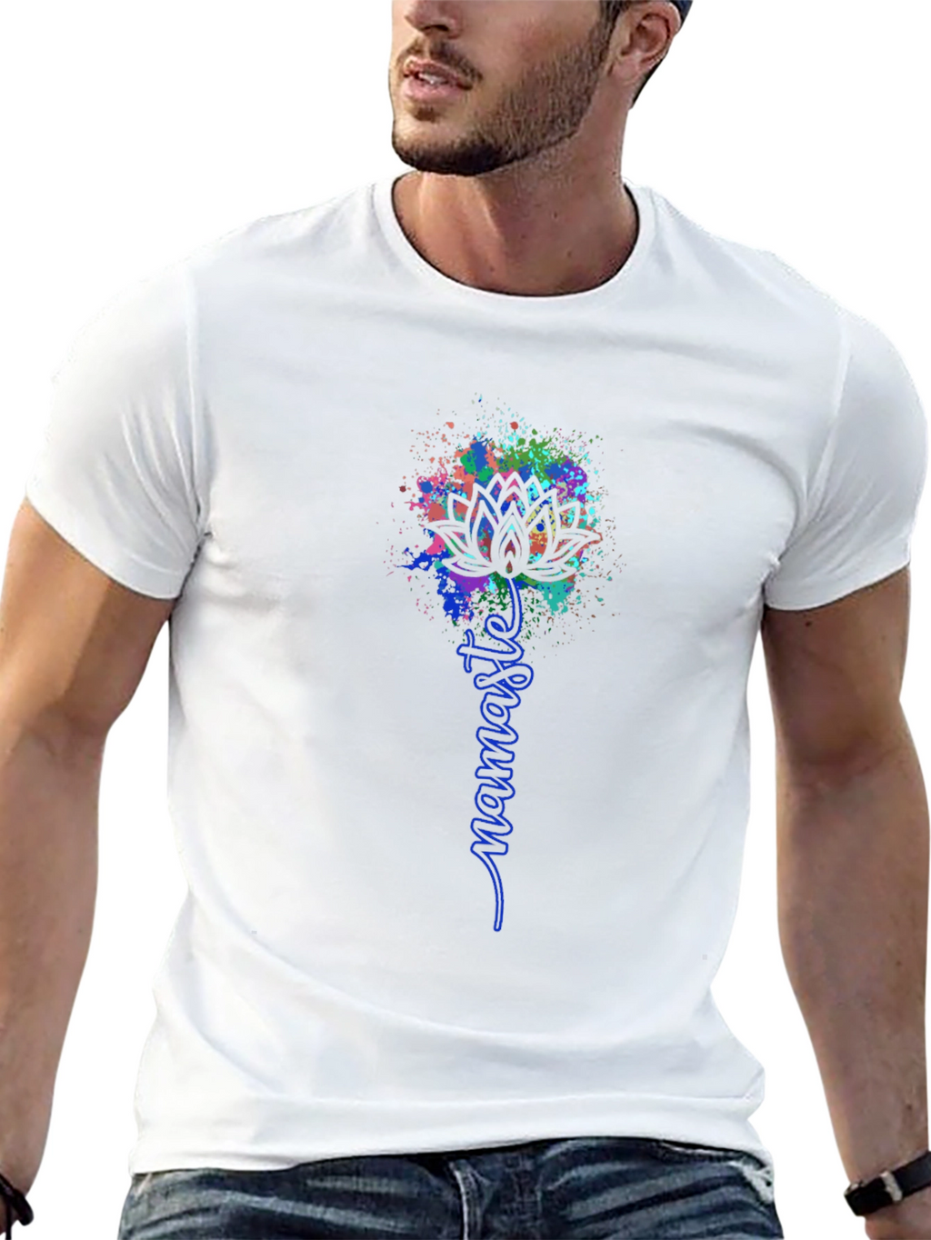 Namaste Lotus Graphic Tee - Black