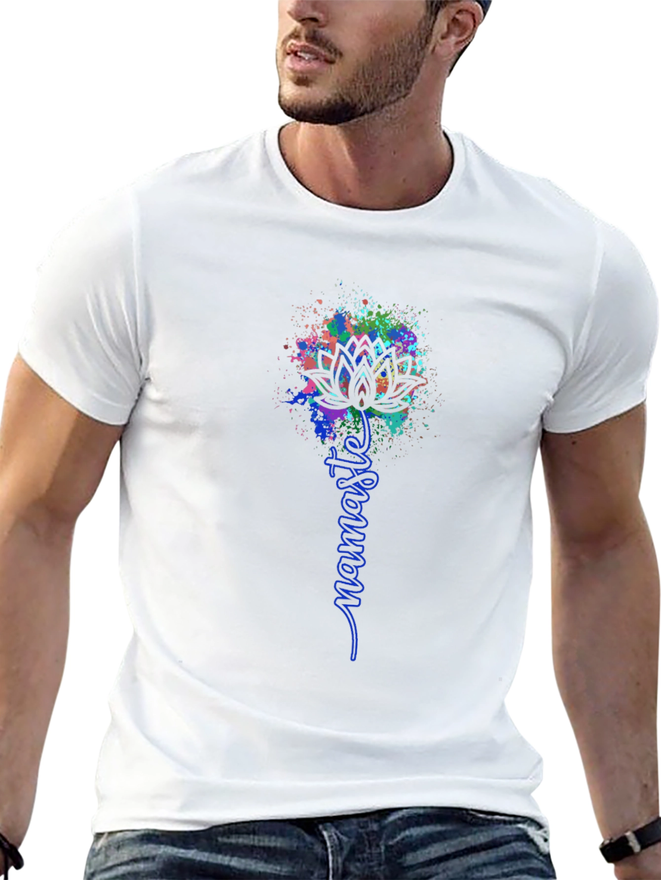 Namaste Lotus Graphic Tee - Black