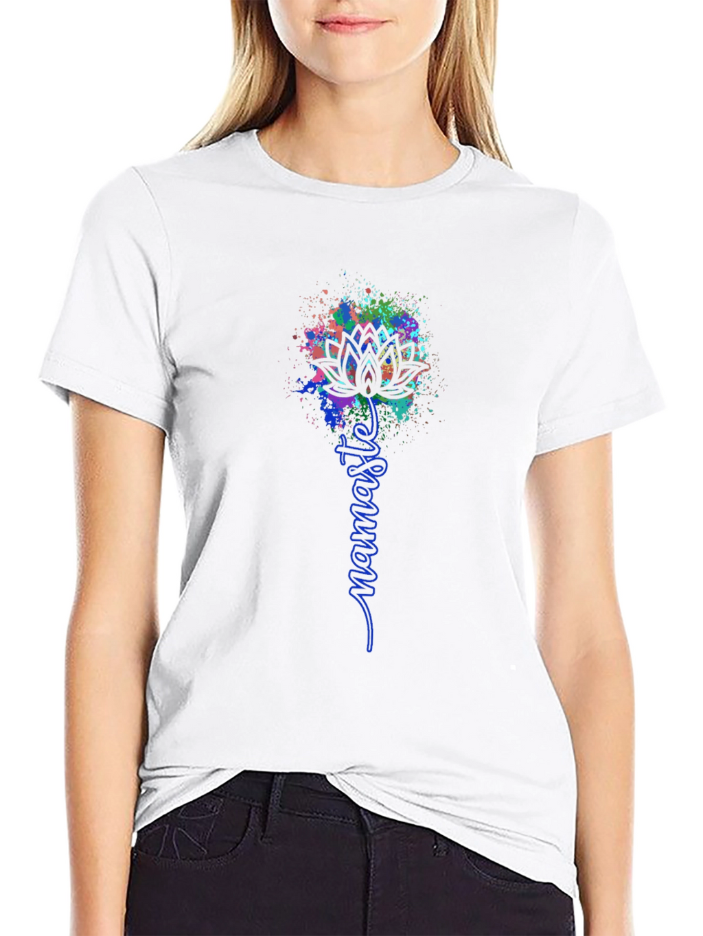Namaste Lotus Graphic Tee - Black