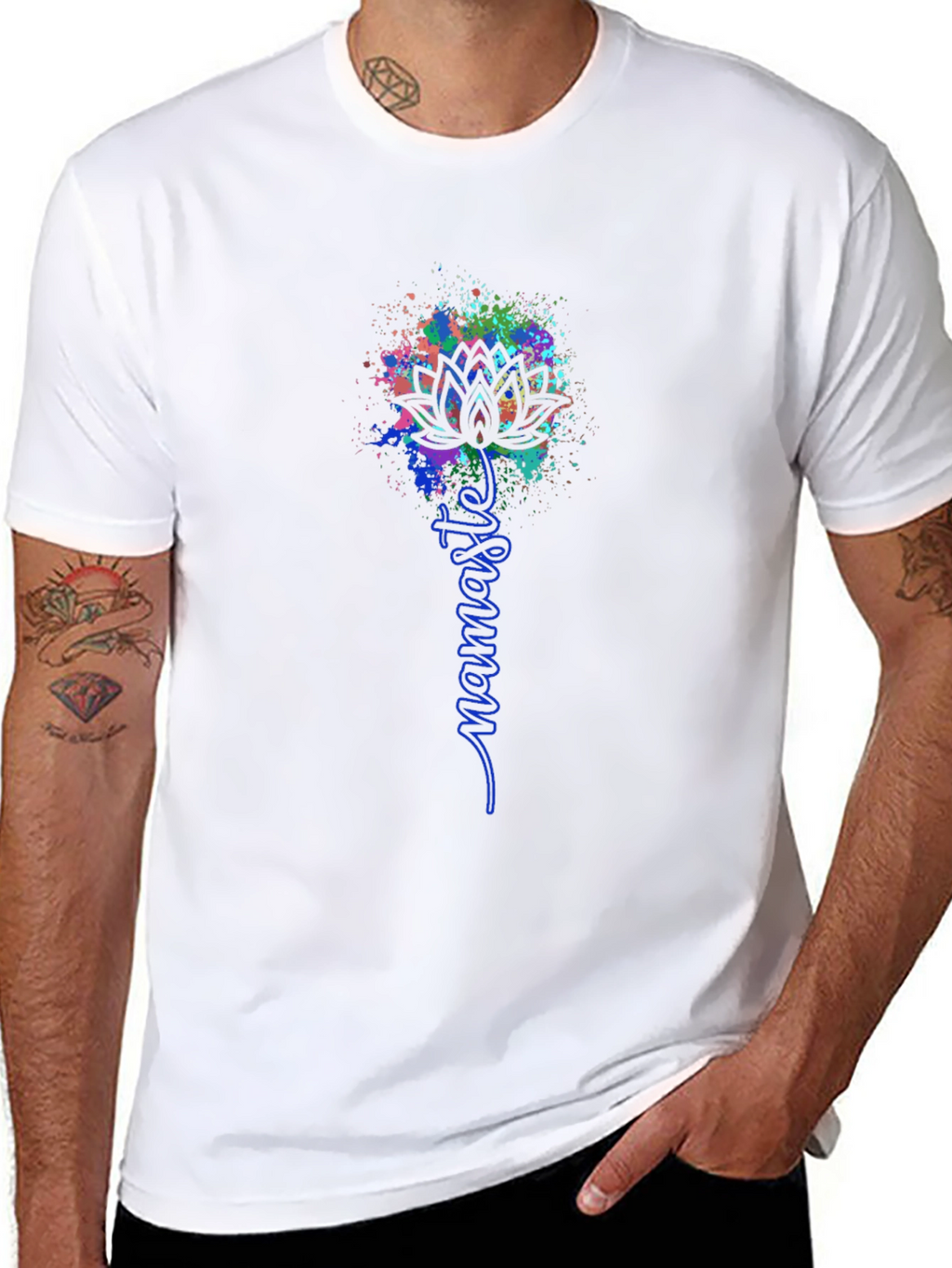 Namaste Lotus Graphic Tee - Black