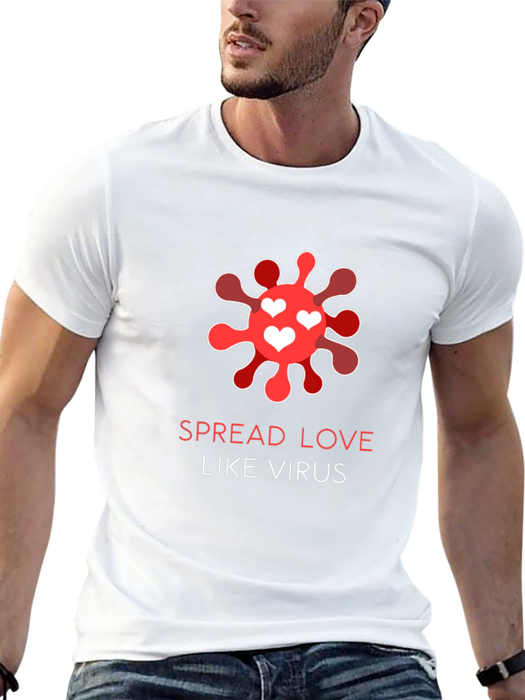 Spread Love Like Virus Black T-Shirt