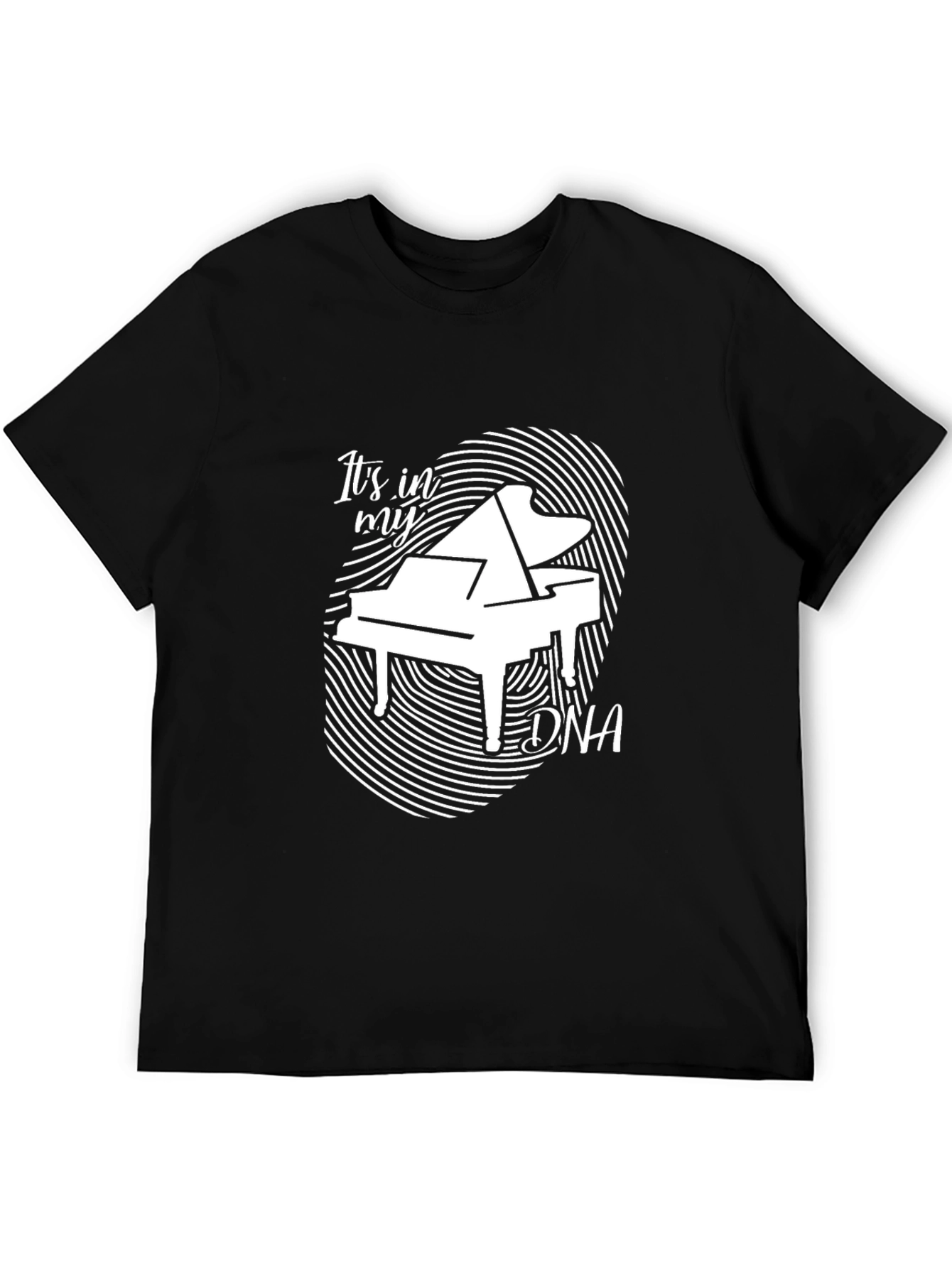Piano DNA Graphic Tee - Music Lover Shirt