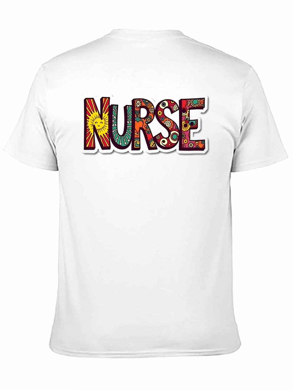 Hippie Nurse Graphic Tee - Black Cotton T-Shirt