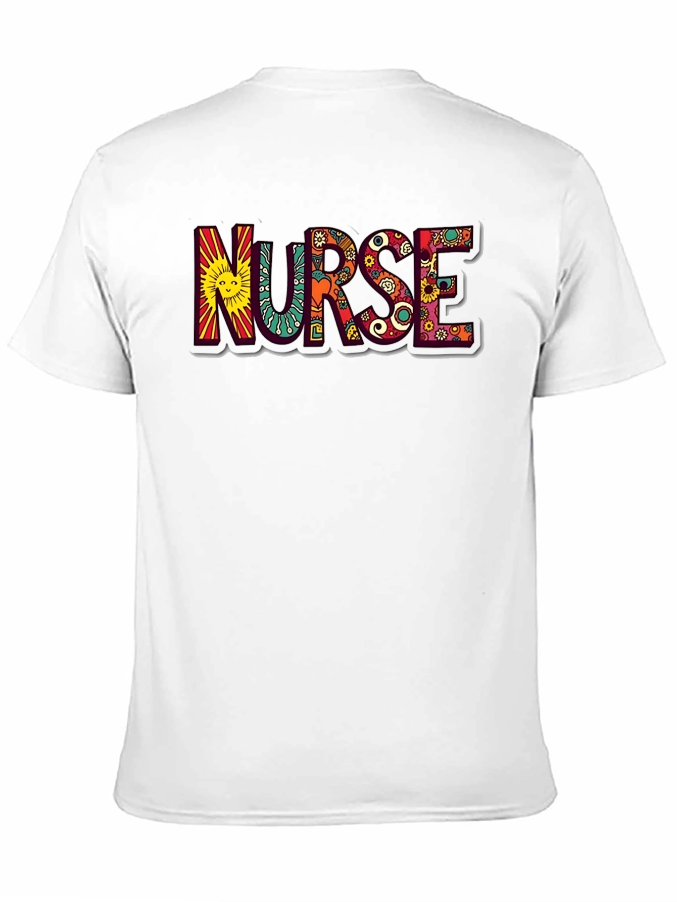 Hippie Nurse Graphic Tee - Black Cotton T-Shirt