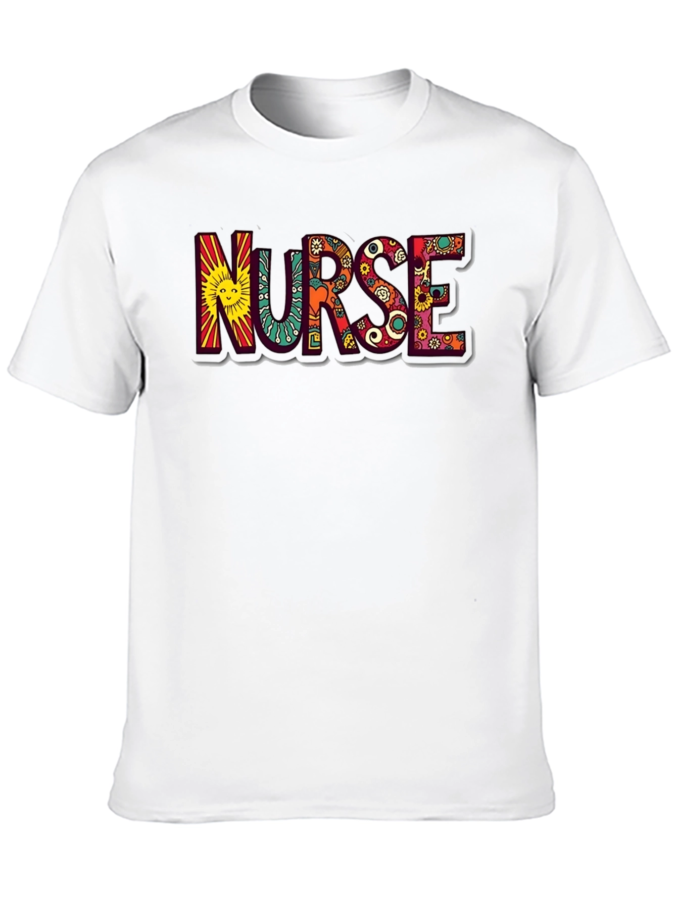 Hippie Nurse Graphic Tee - Black Cotton T-Shirt
