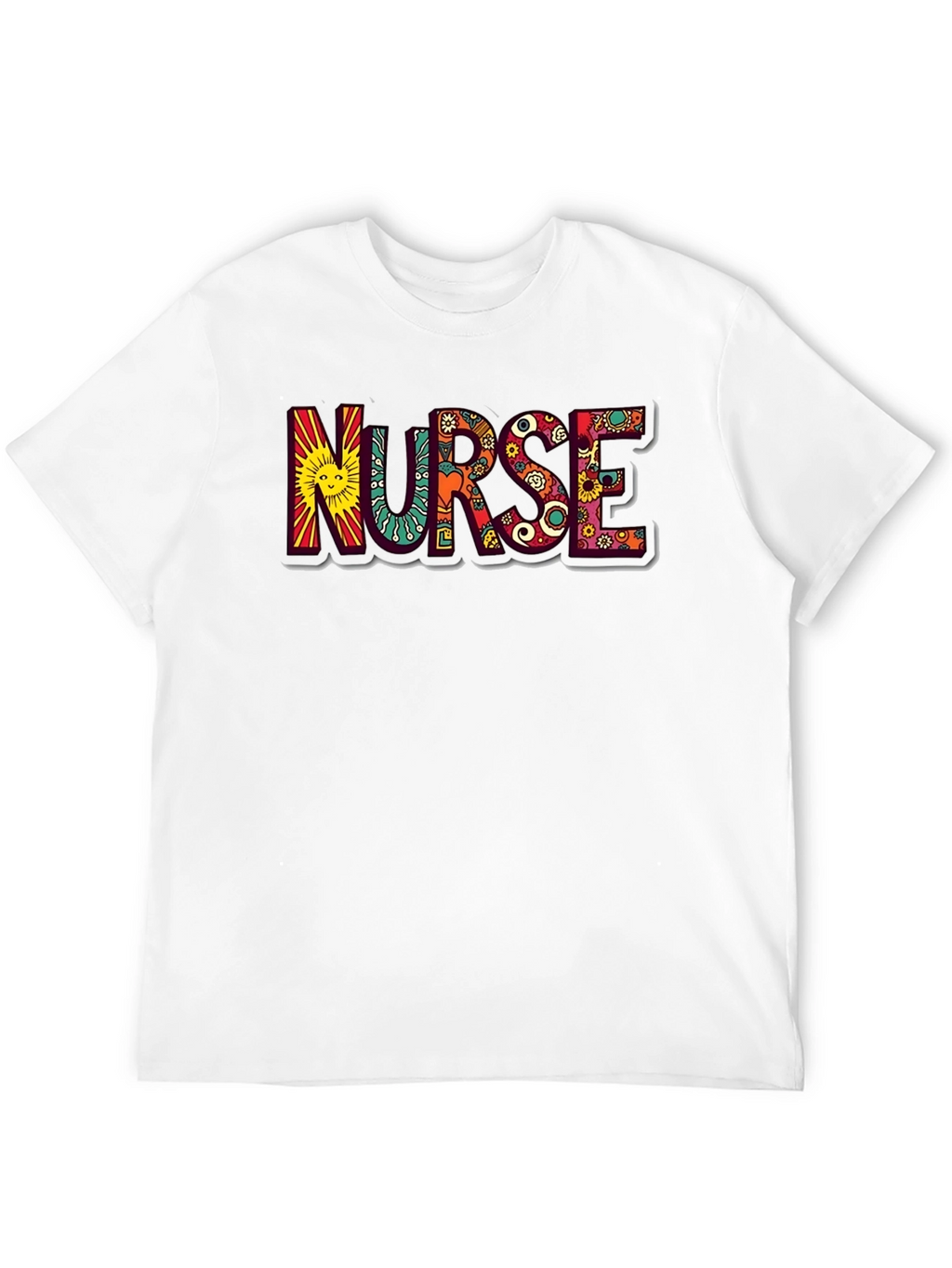 Hippie Nurse Graphic Tee - Black Cotton T-Shirt