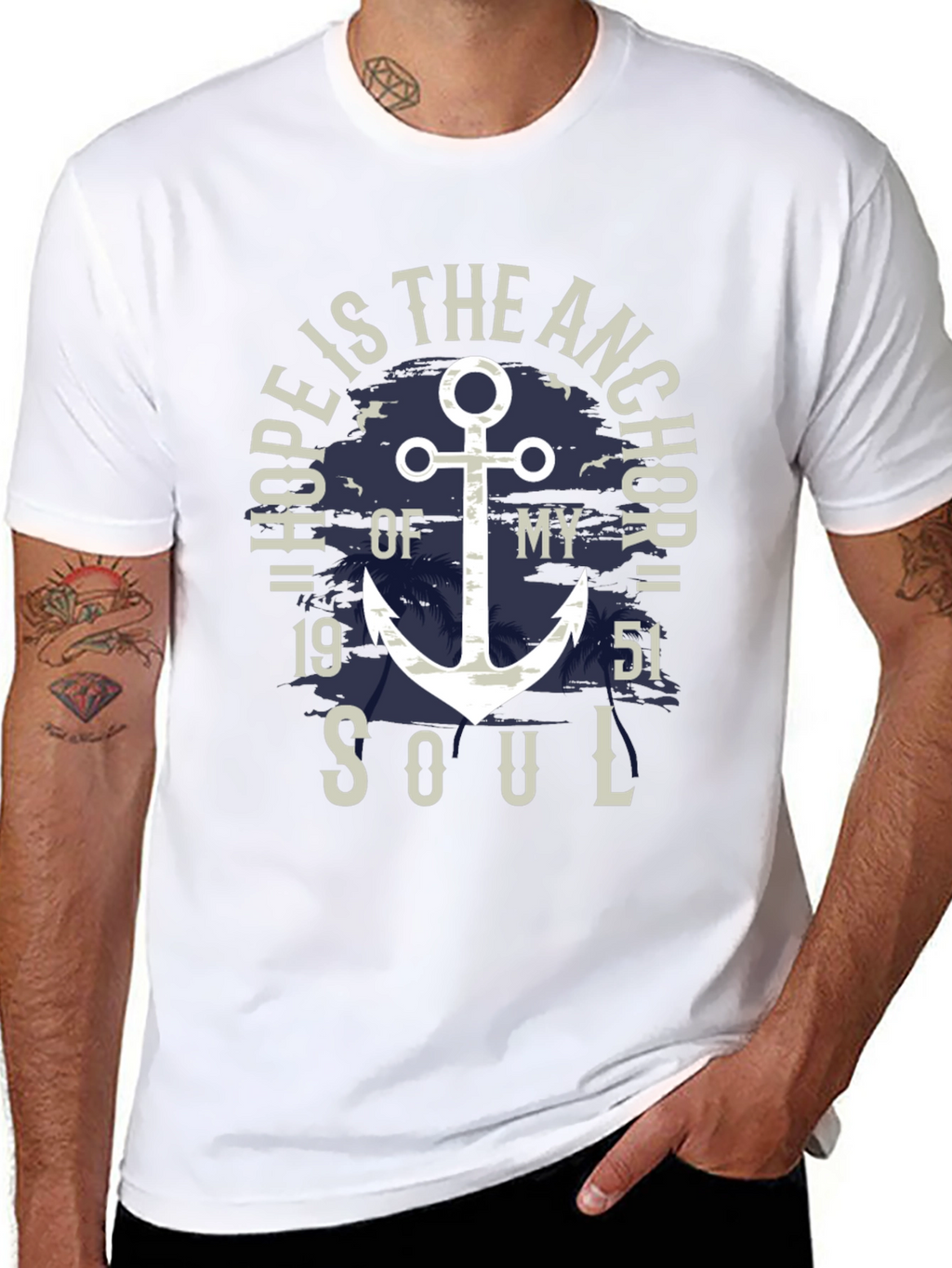 Nautical Hope Anchor Soul Graphic Tee