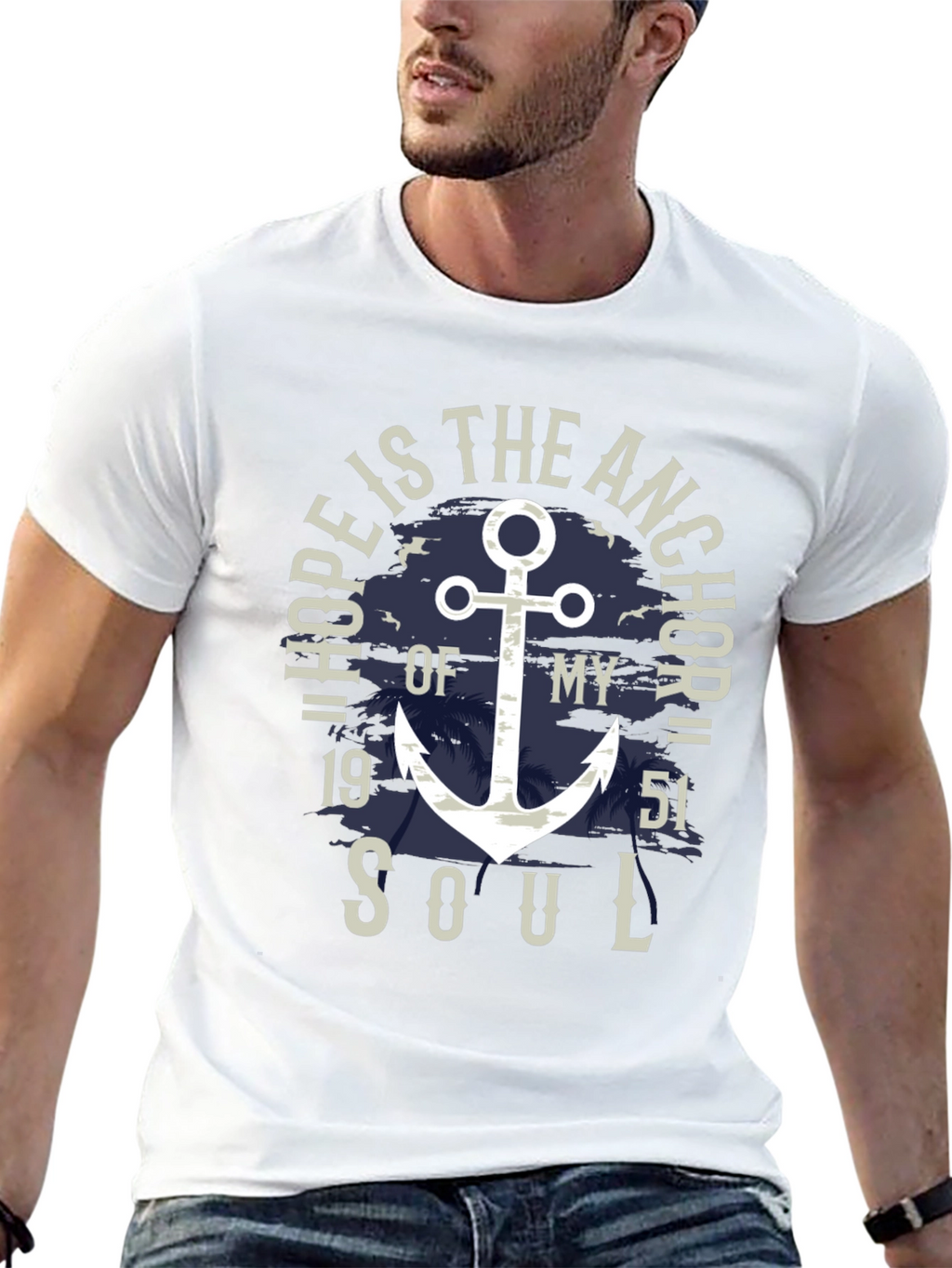 Nautical Hope Anchor Soul Graphic Tee