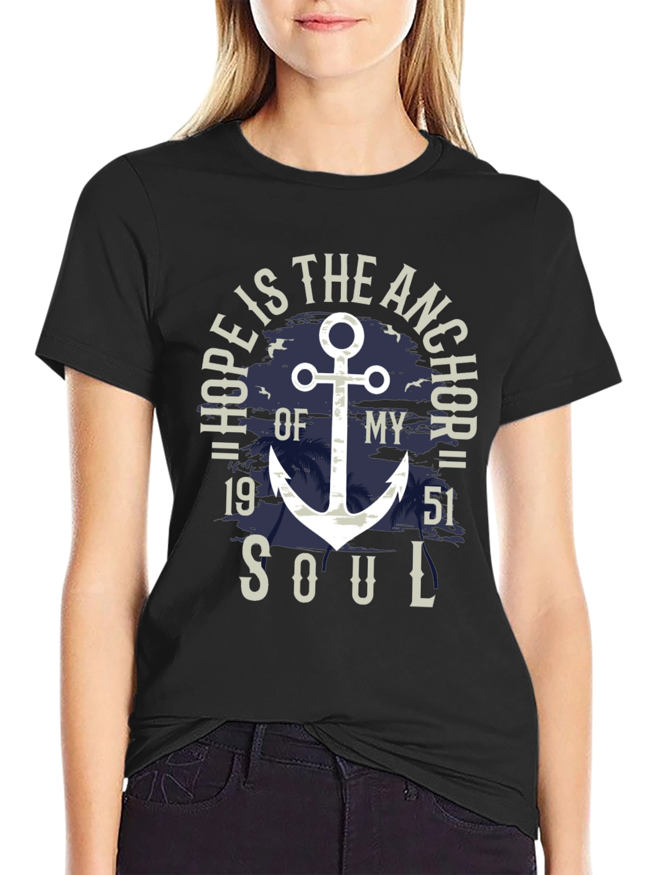 Nautical Hope Anchor Soul Graphic Tee