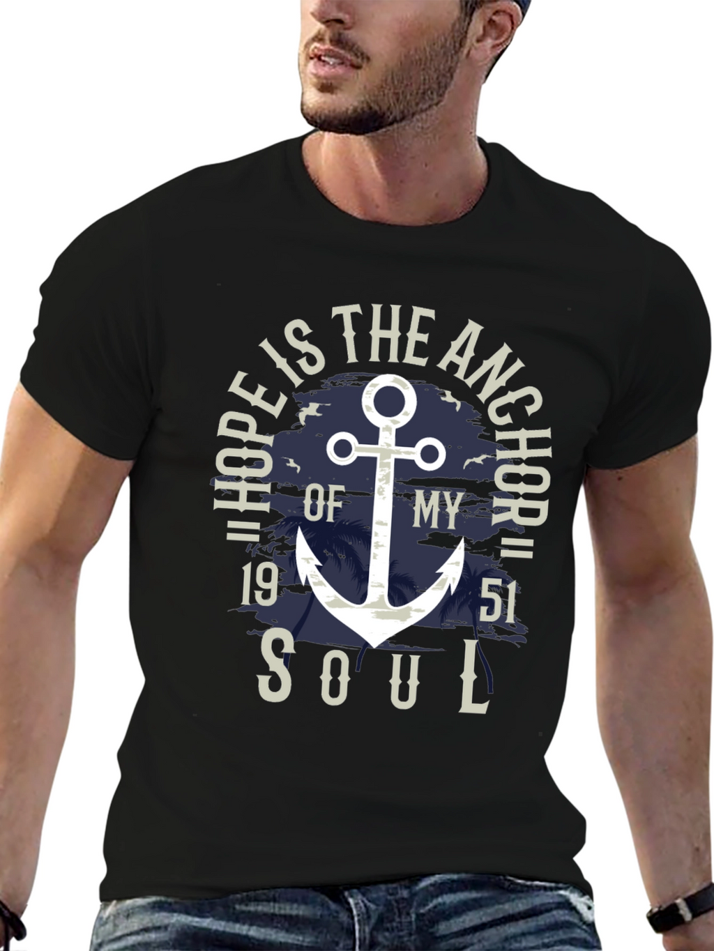 Nautical Hope Anchor Soul Graphic Tee