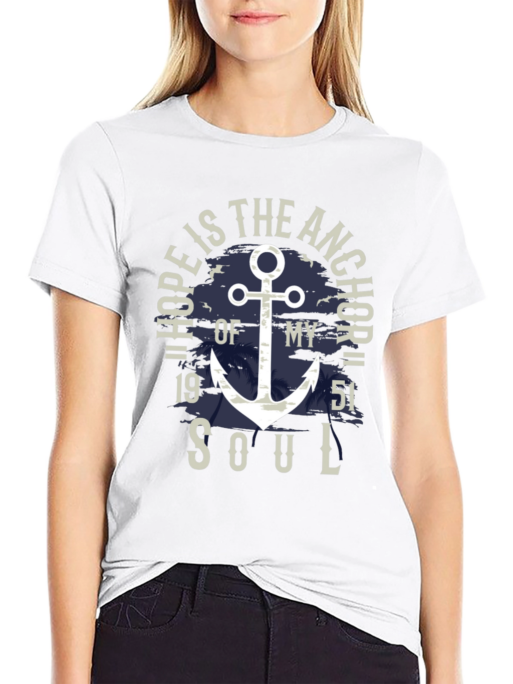 Nautical Hope Anchor Soul Graphic Tee