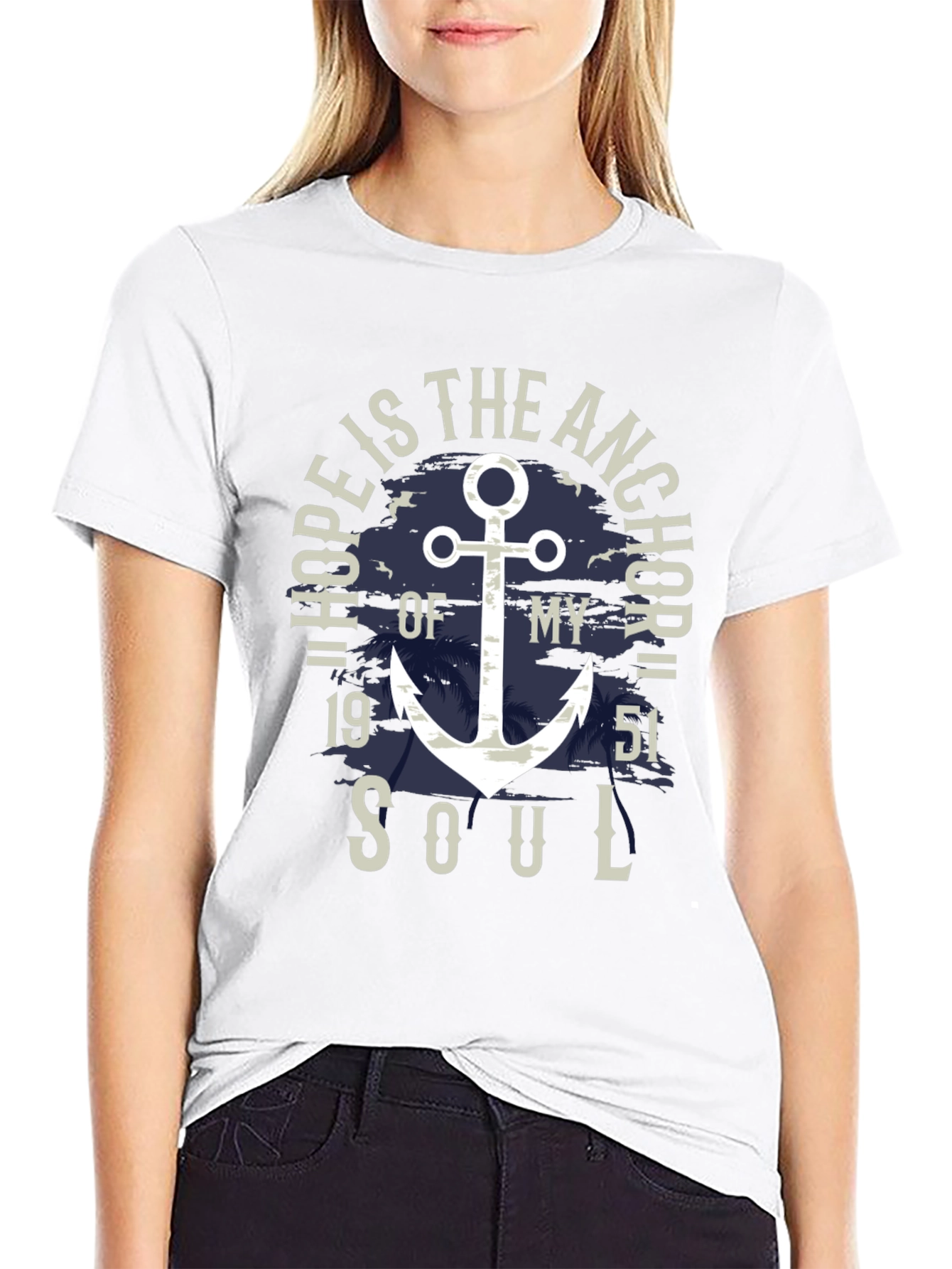 Nautical Hope Anchor Soul Graphic Tee