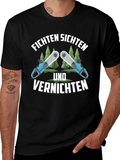 Funny Fichten Sichten Und Vernichten Chainsaw T-Shirt
