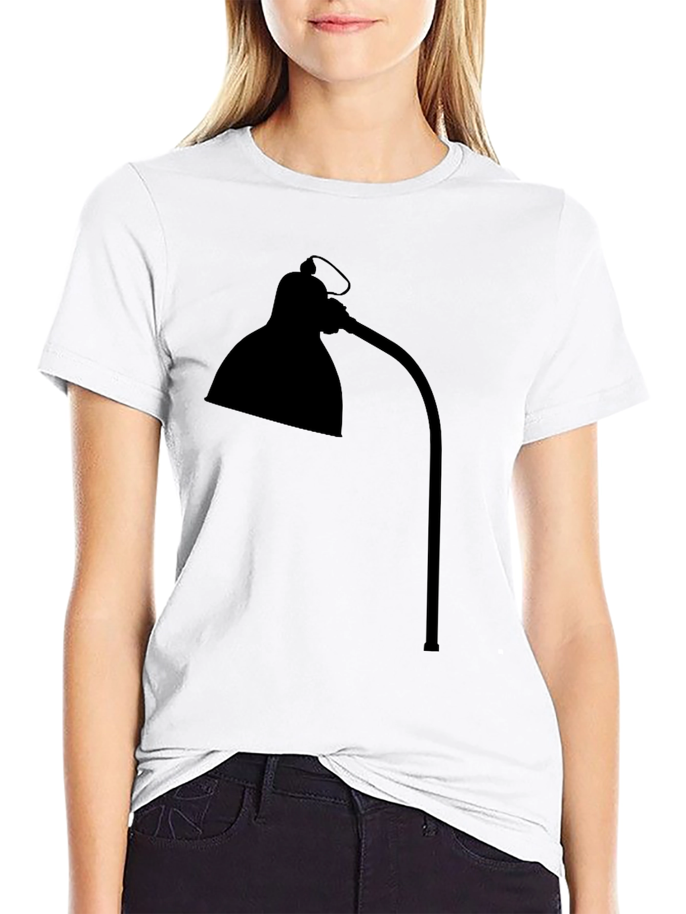 Modern Desk Lamp Tee - Black Graphic T-Shirt