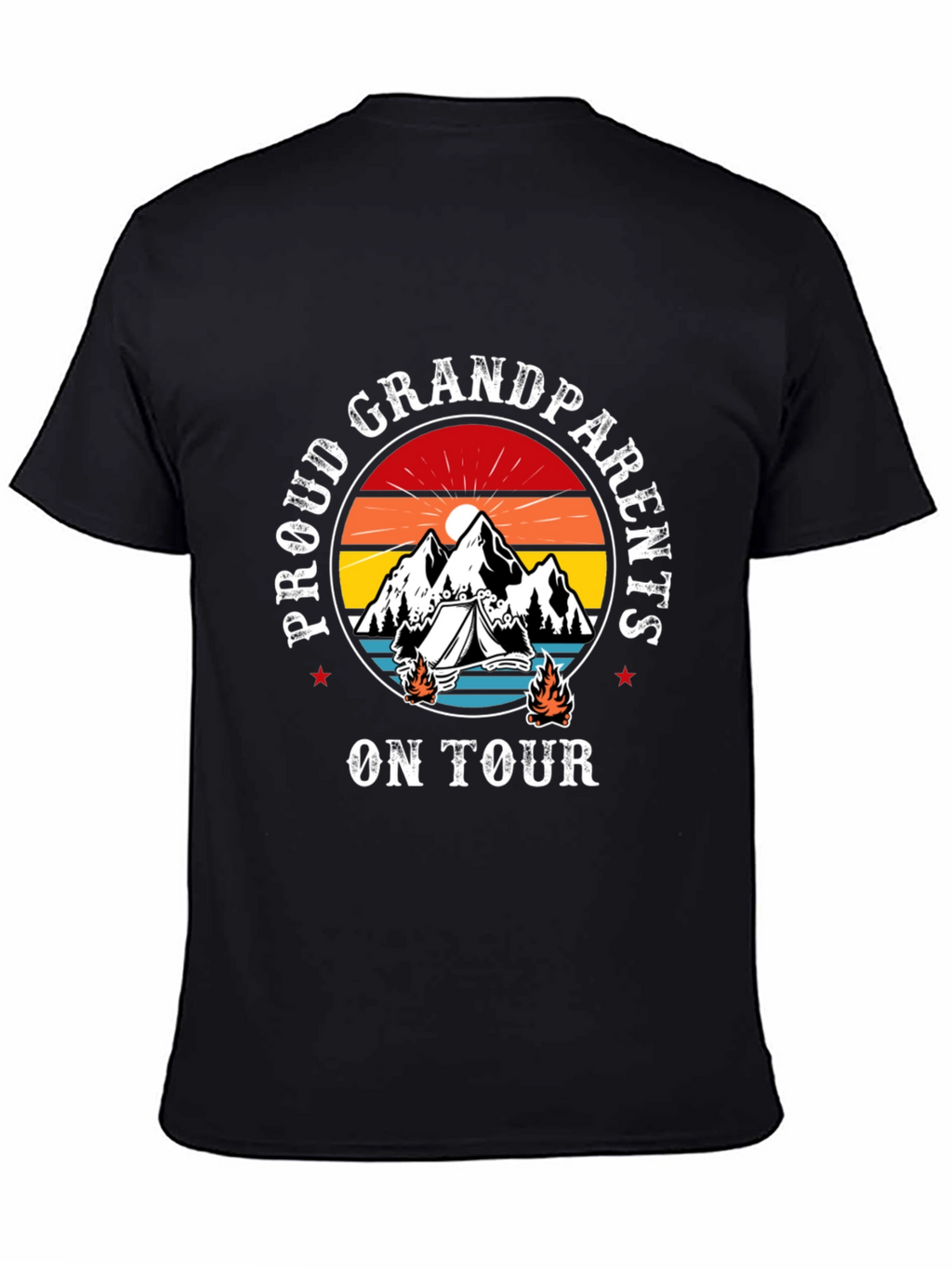 Proud Grandparents On Tour Black T-Shirt