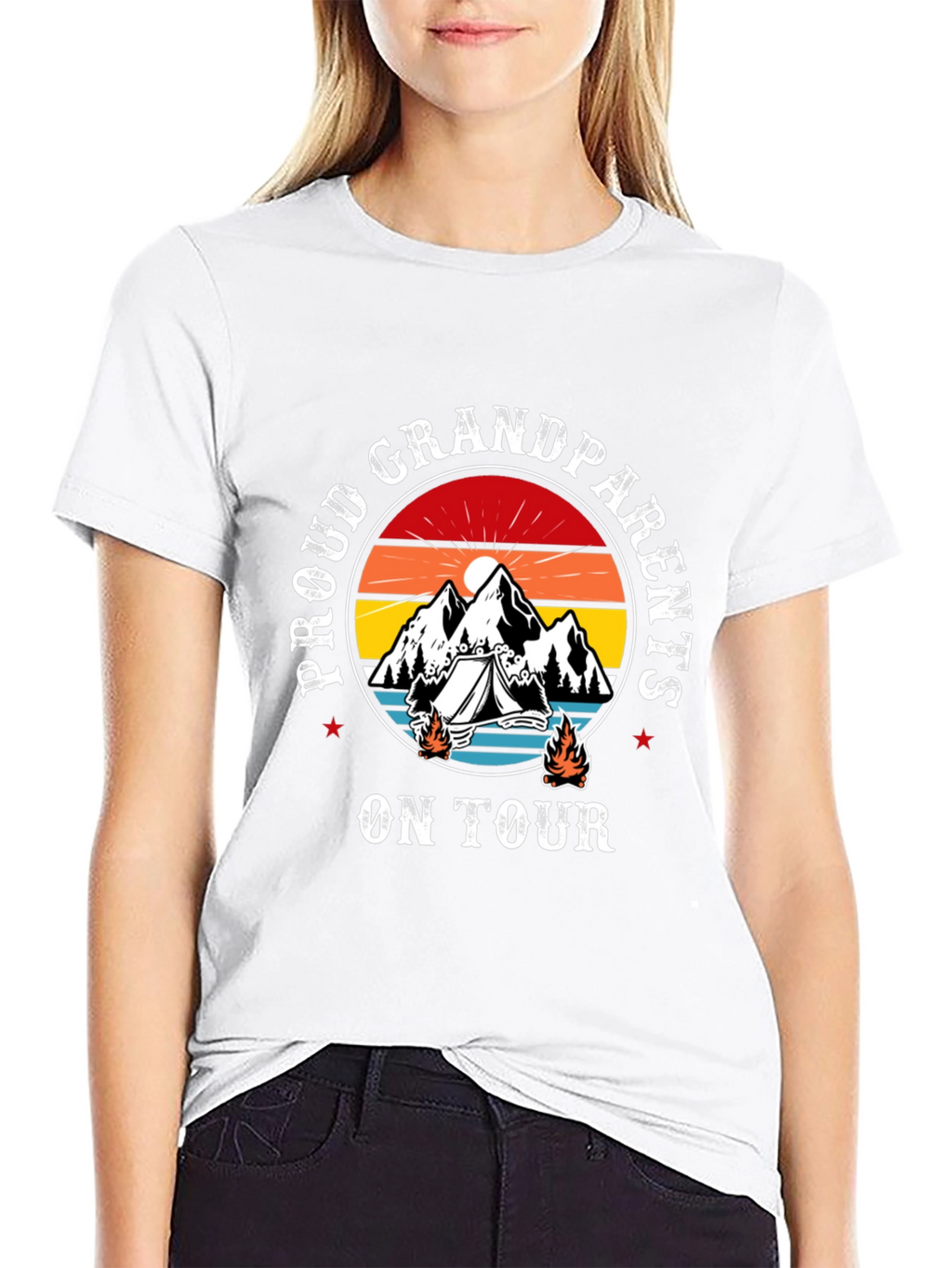 Proud Grandparents On Tour Black T-Shirt
