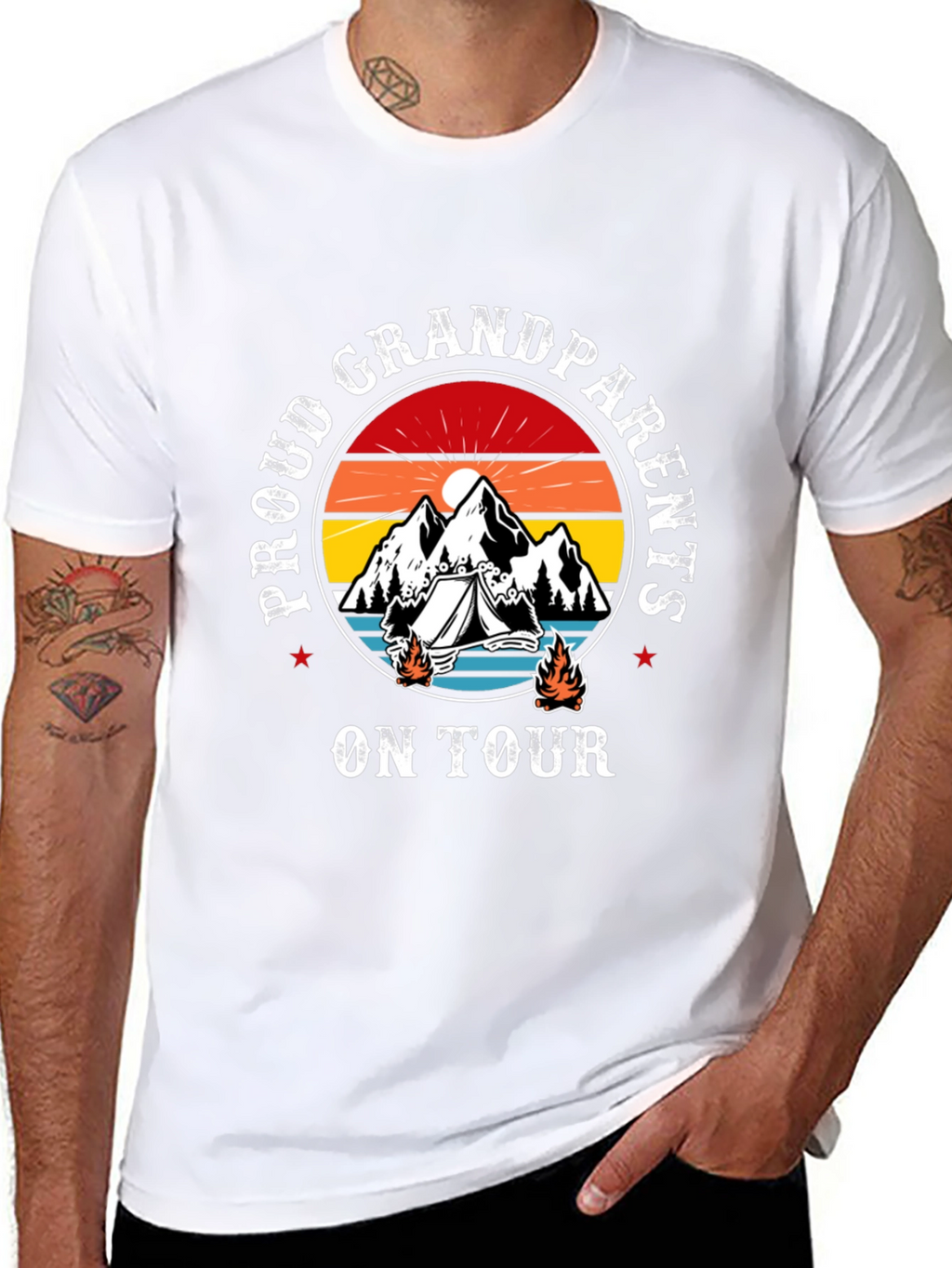 Proud Grandparents On Tour Black T-Shirt