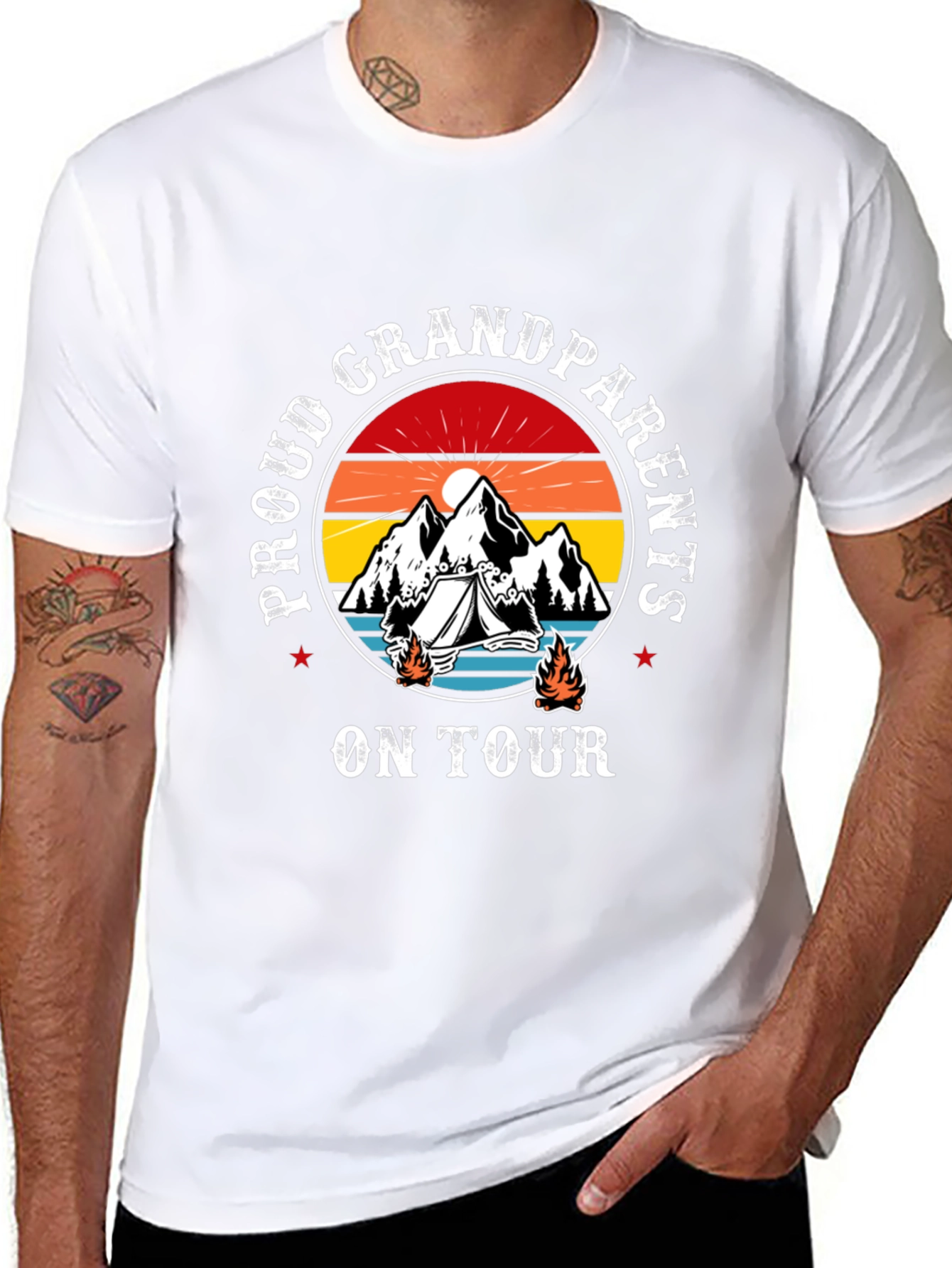 Proud Grandparents On Tour Black T-Shirt