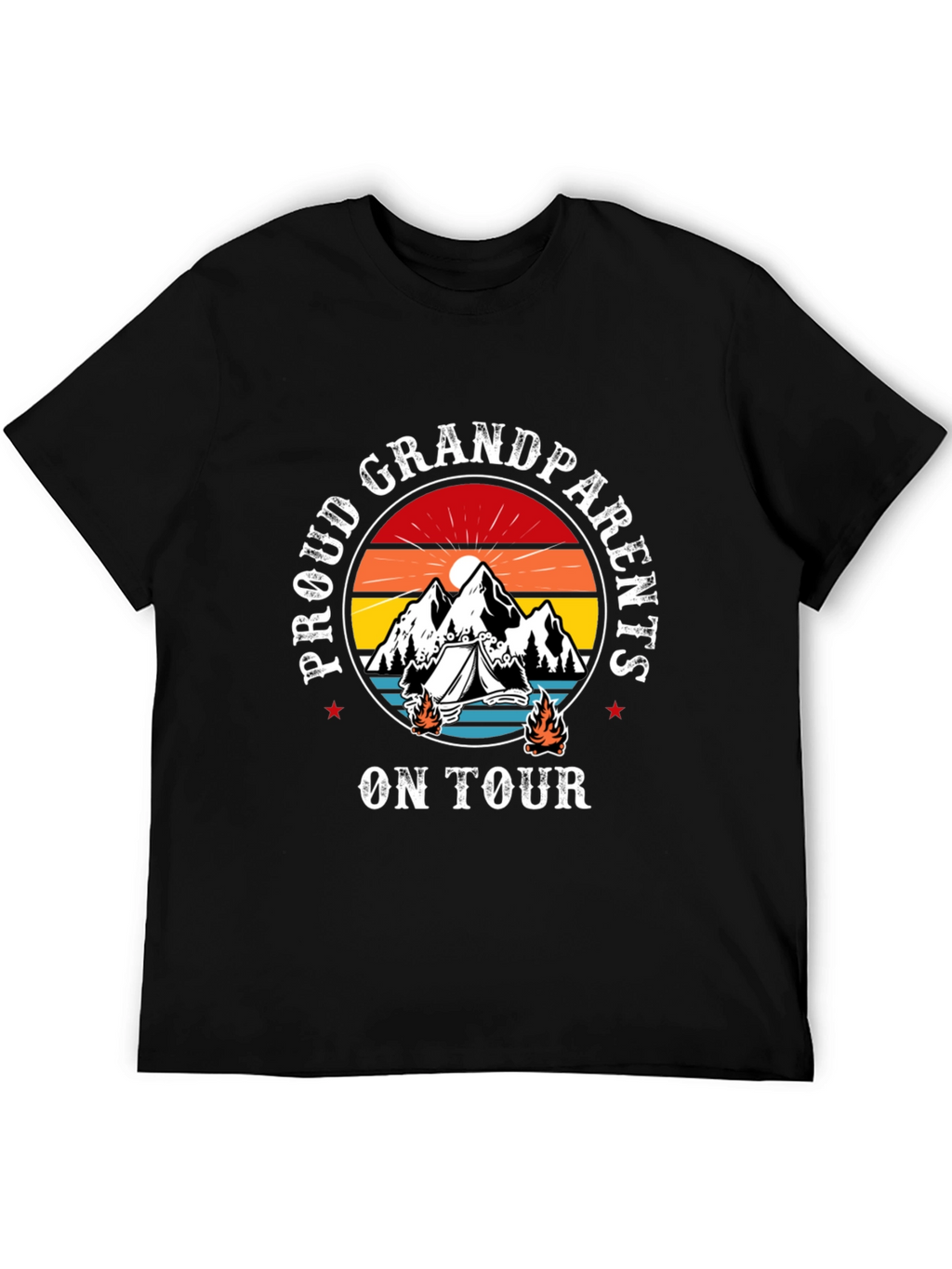 Proud Grandparents On Tour Black T-Shirt