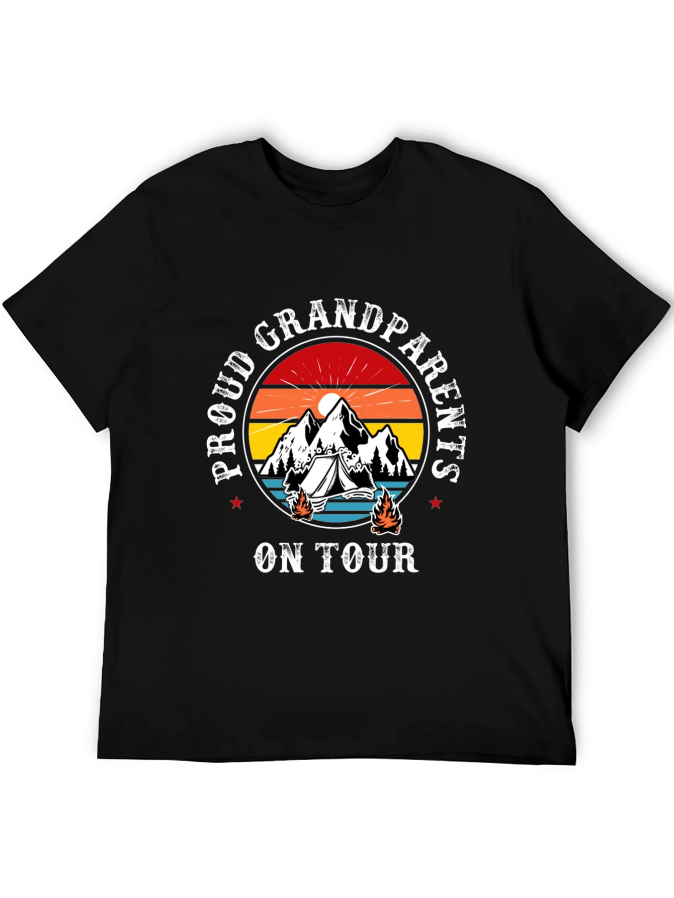 Proud Grandparents On Tour Black T-Shirt