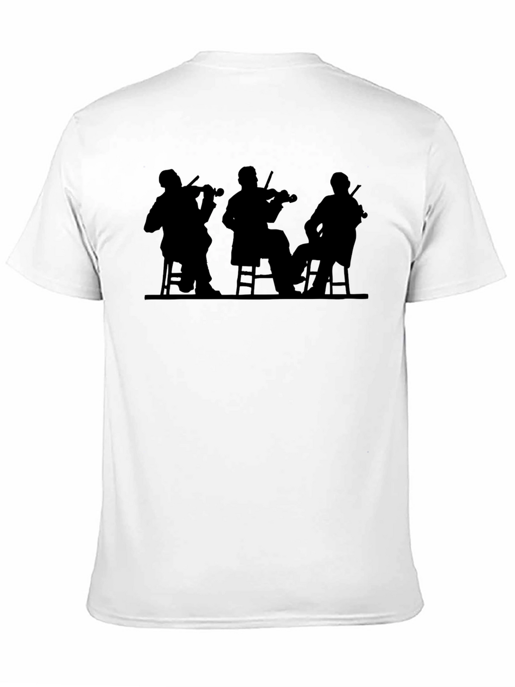Silhouette Violinist T-Shirt - Black