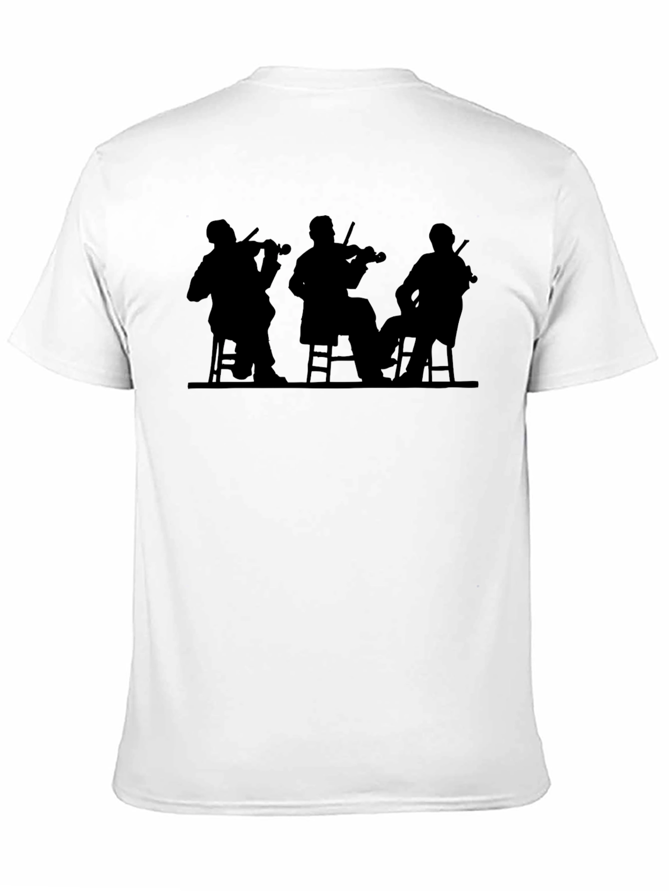 Silhouette Violinist T-Shirt - Black