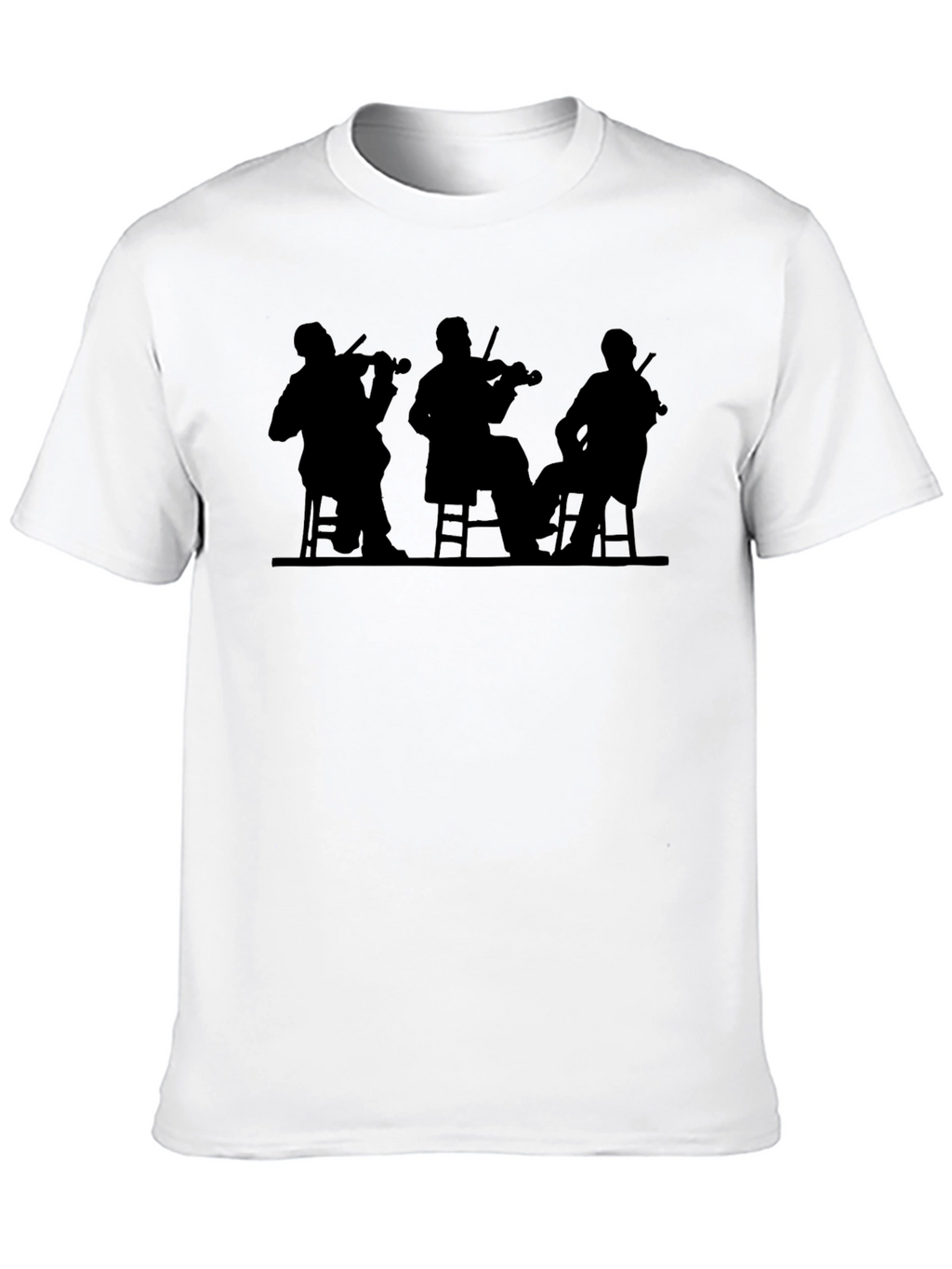 Silhouette Violinist T-Shirt - Black