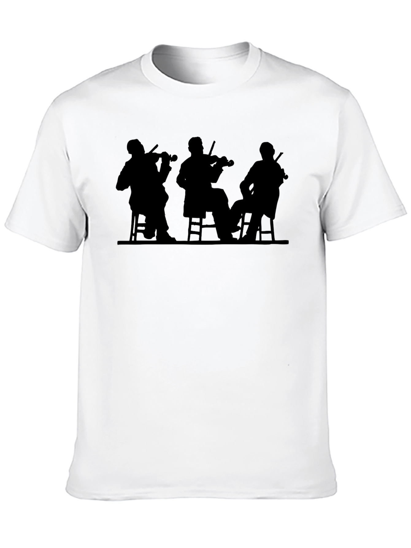 Silhouette Violinist T-Shirt - Black